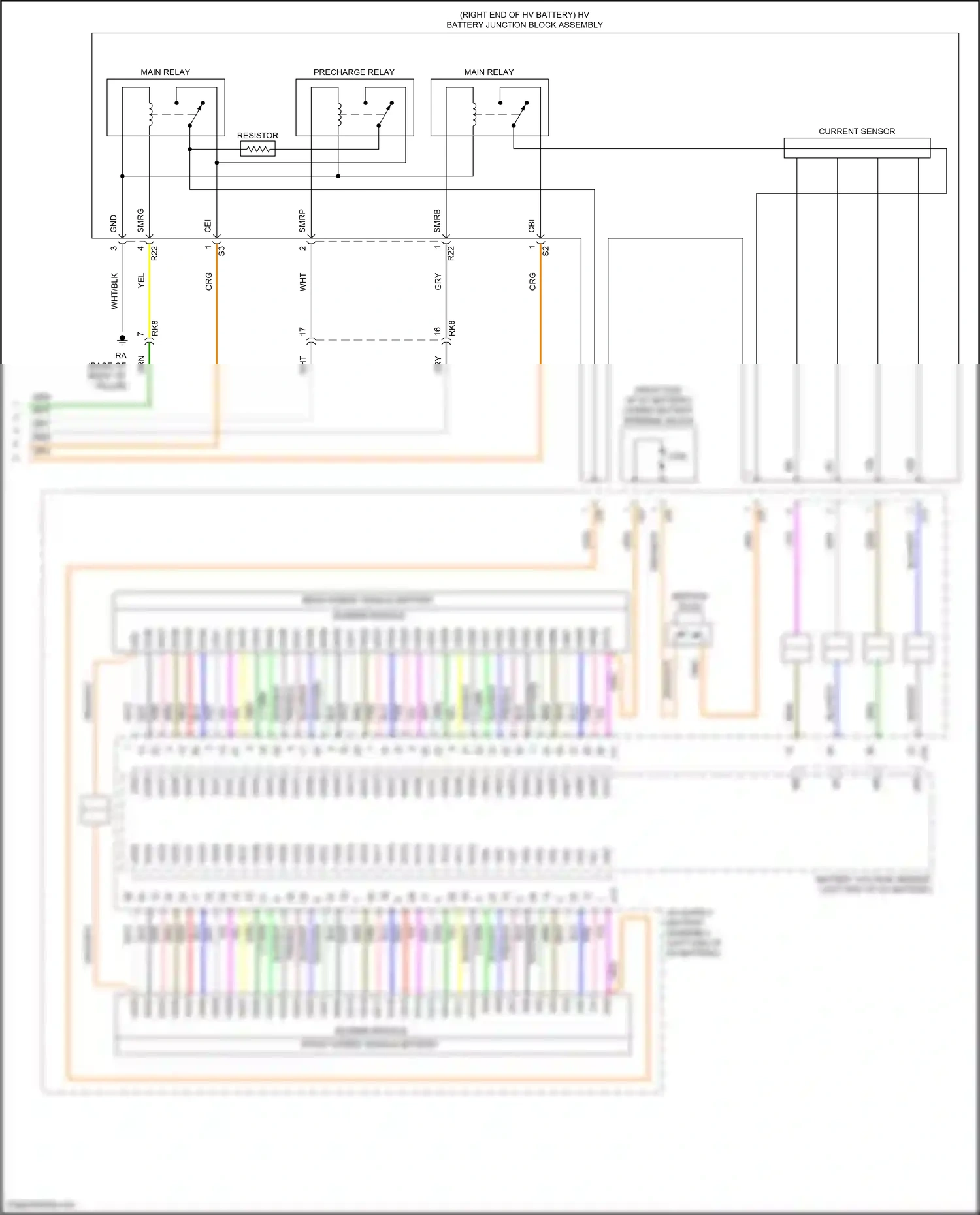 Wiring diagram current sensor for Toyota Camry XV70 (2017-2021) (1 of 2)