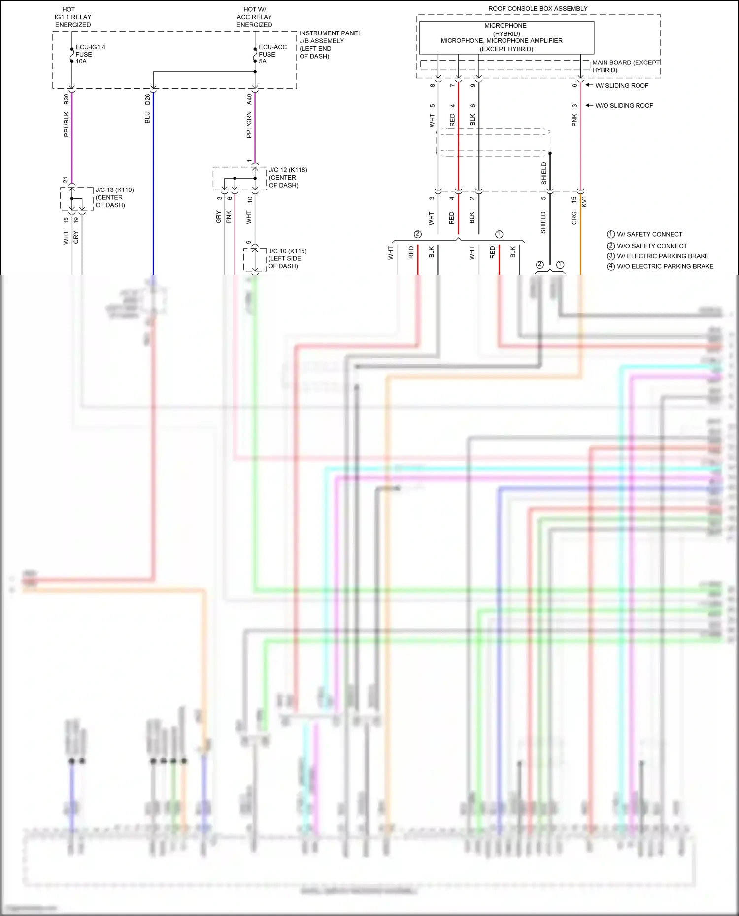Wiring diagram data lines for Toyota Camry XV70 (2017-2021) (4 of 6)