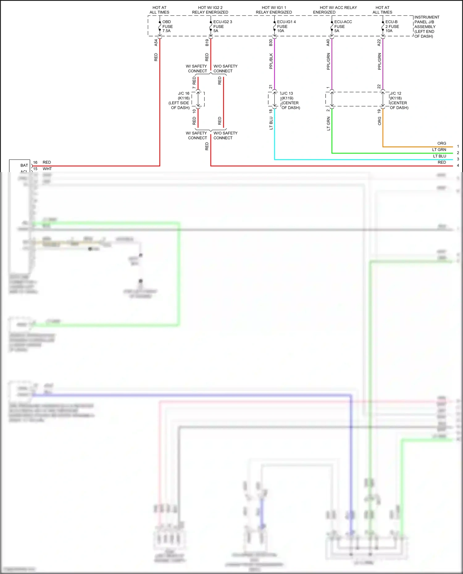 Wiring diagram data link connector 3 for Toyota Camry XV70 (2017-2021) (1 of 7)