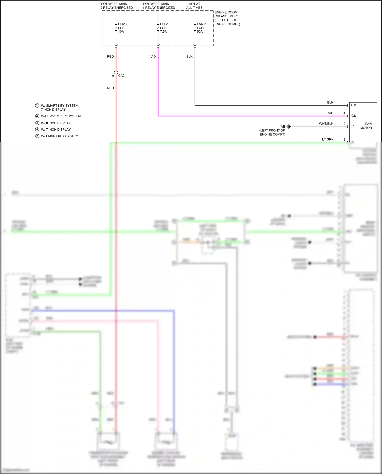 Wiring diagram engine coolant temperature sensor for Toyota Camry XV70 (2017-2021) (5 of 8)
