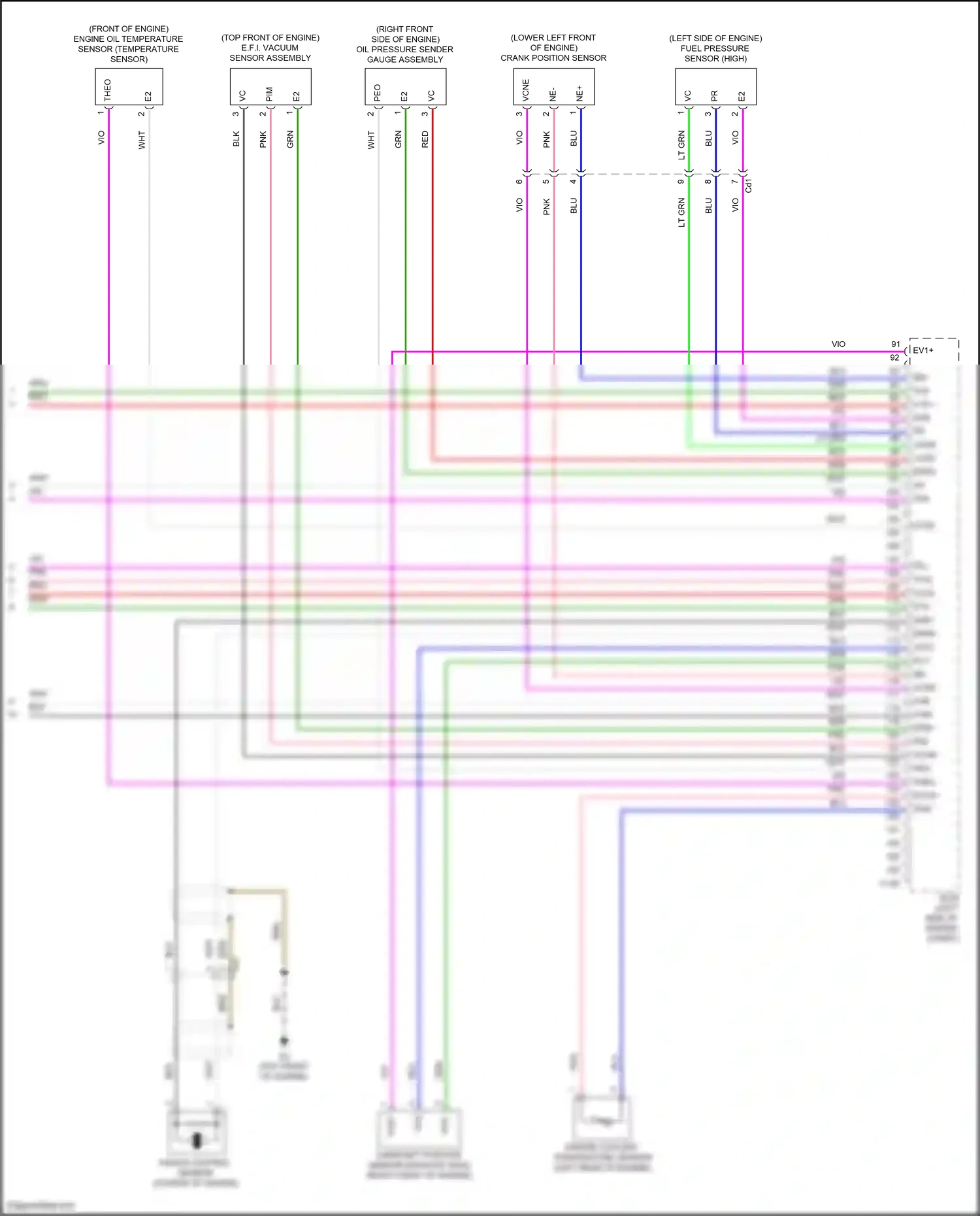 Wiring diagram engine coolant temperature sensor for Toyota Camry XV70 (2017-2021) (6 of 8)