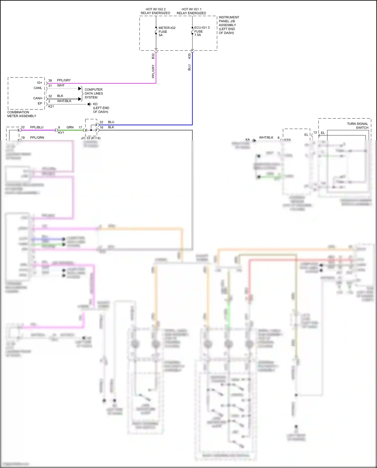 Wiring diagram forward recognition camera for Toyota Camry XV70 (2017-2021) (8 of 10)