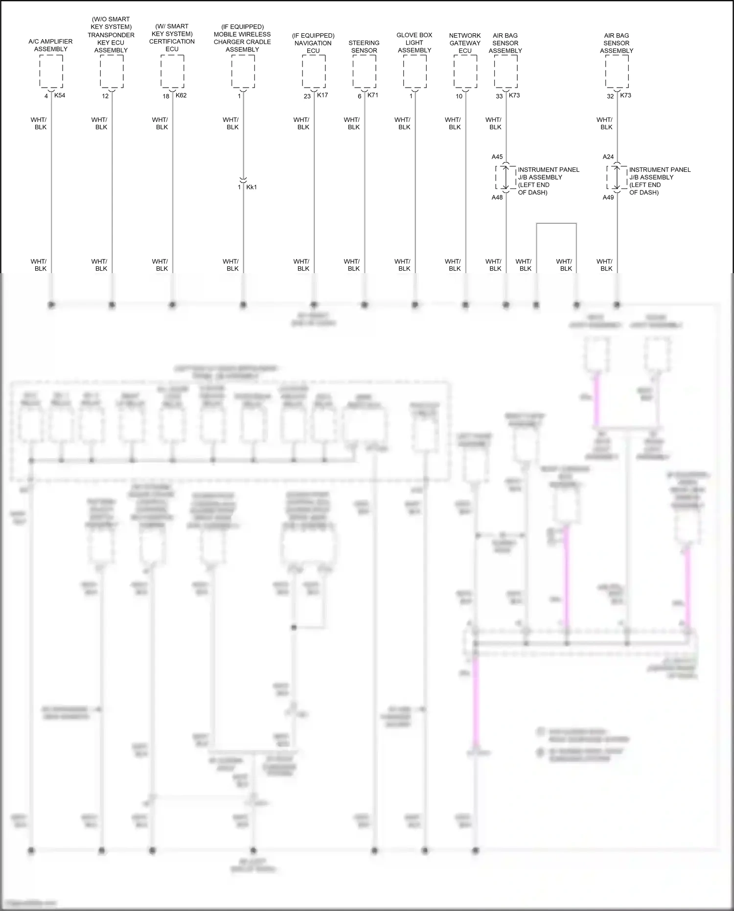 Wiring diagram forward recognition camera for Toyota Camry XV70 (2017-2021) (6 of 10)