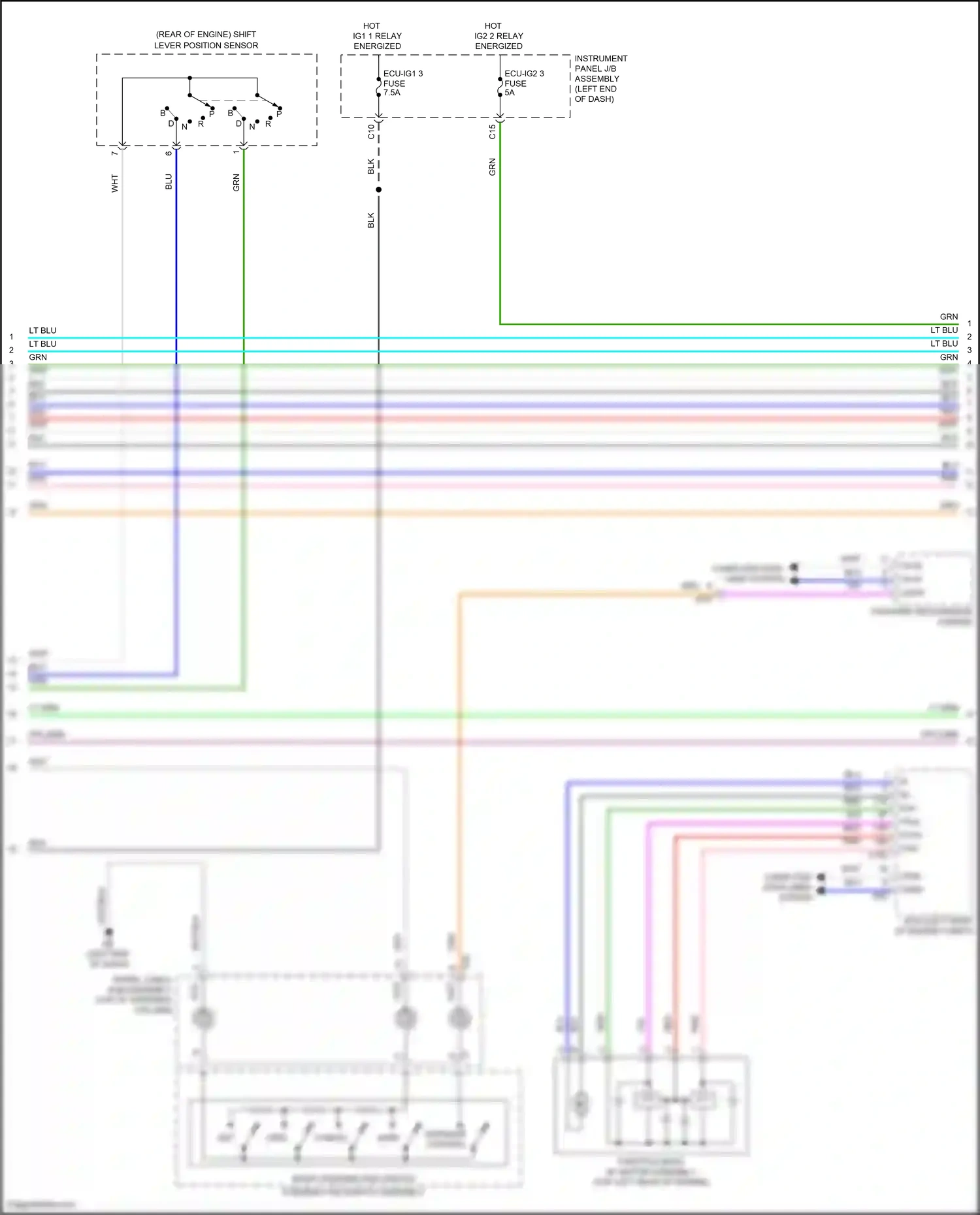 Wiring diagram forward recognition camera for Toyota Camry XV70 (2017-2021) (2 of 10)