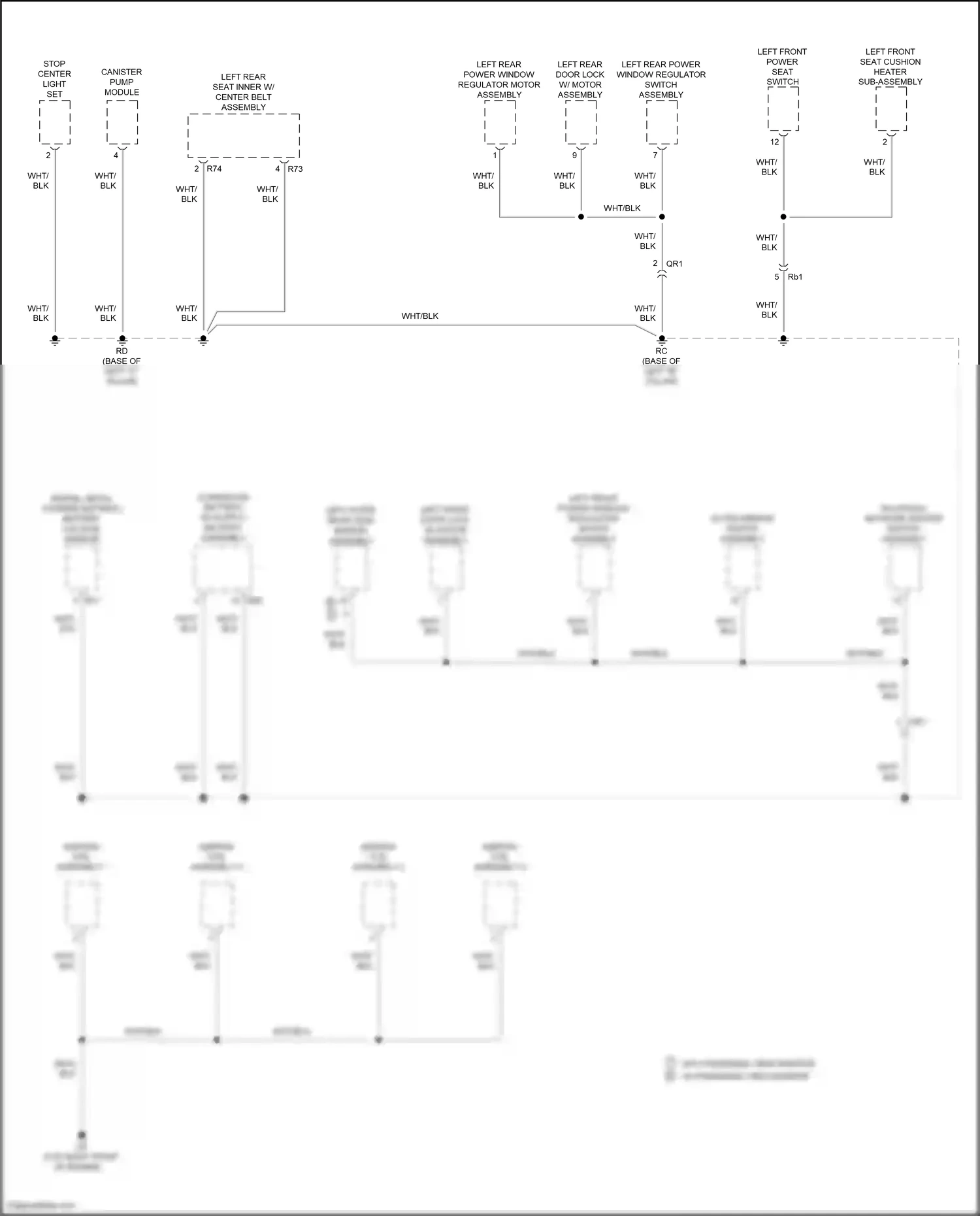 Wiring diagram multiplex network master switch assembly for Toyota Camry XV70 (2017-2021) (3 of 14)