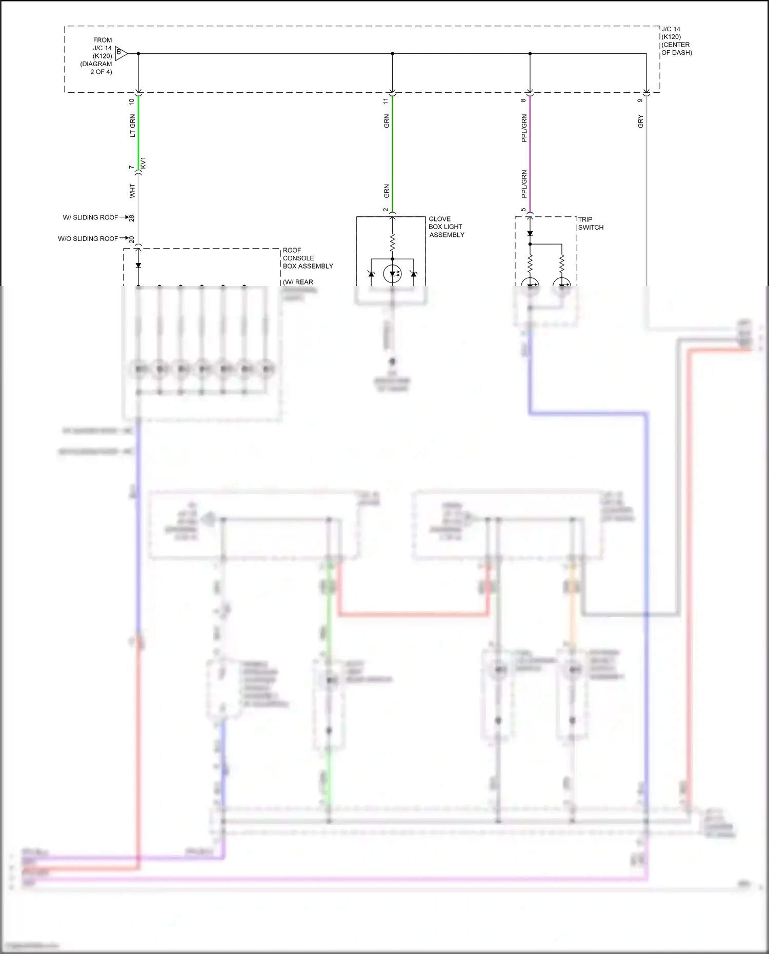 Wiring diagram pattern select switch assembly for Toyota Camry XV70 (2017-2021) (4 of 7)