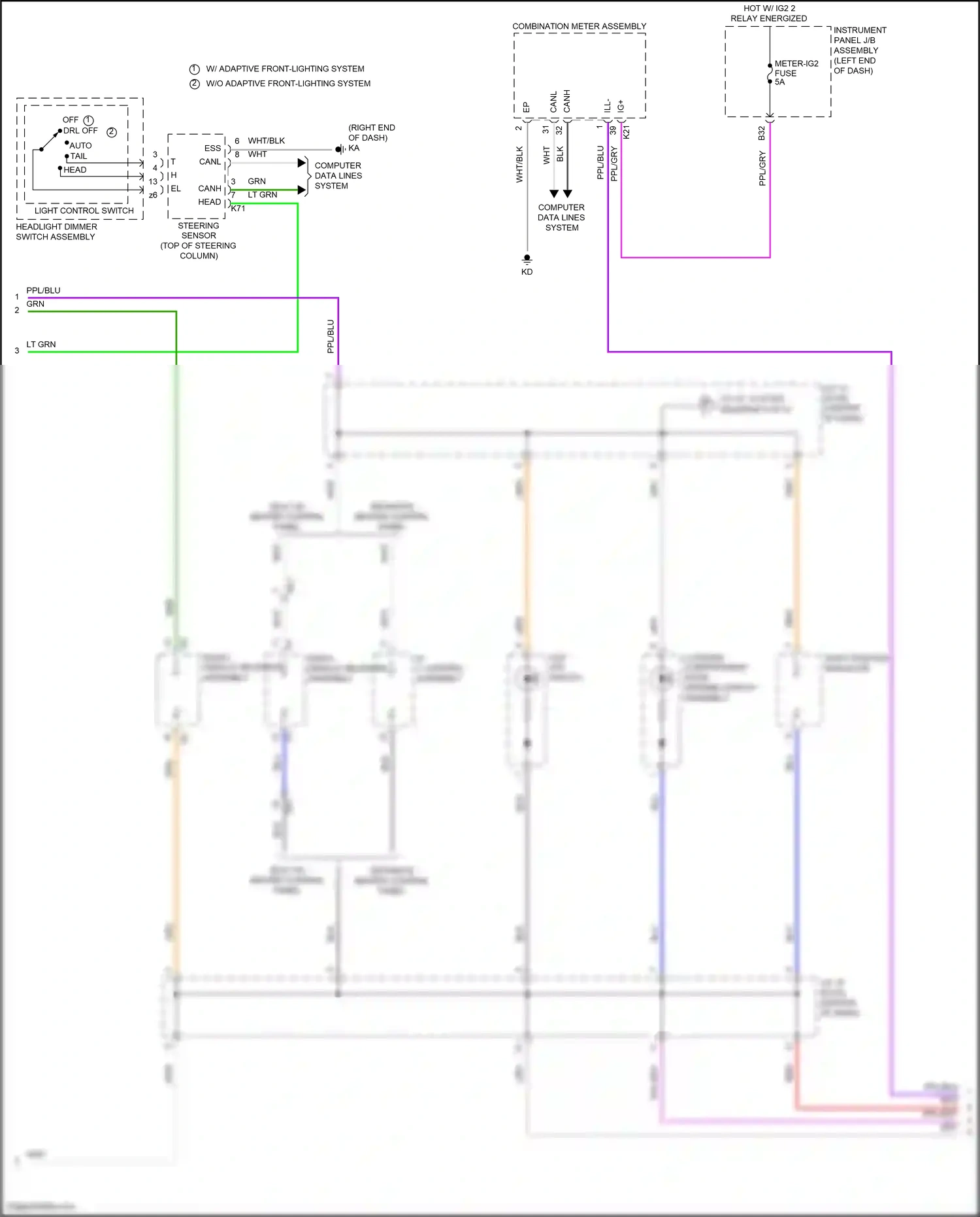 Wiring diagram separate heater control panel for Toyota Camry XV70 (2017-2021) (1 of 1)