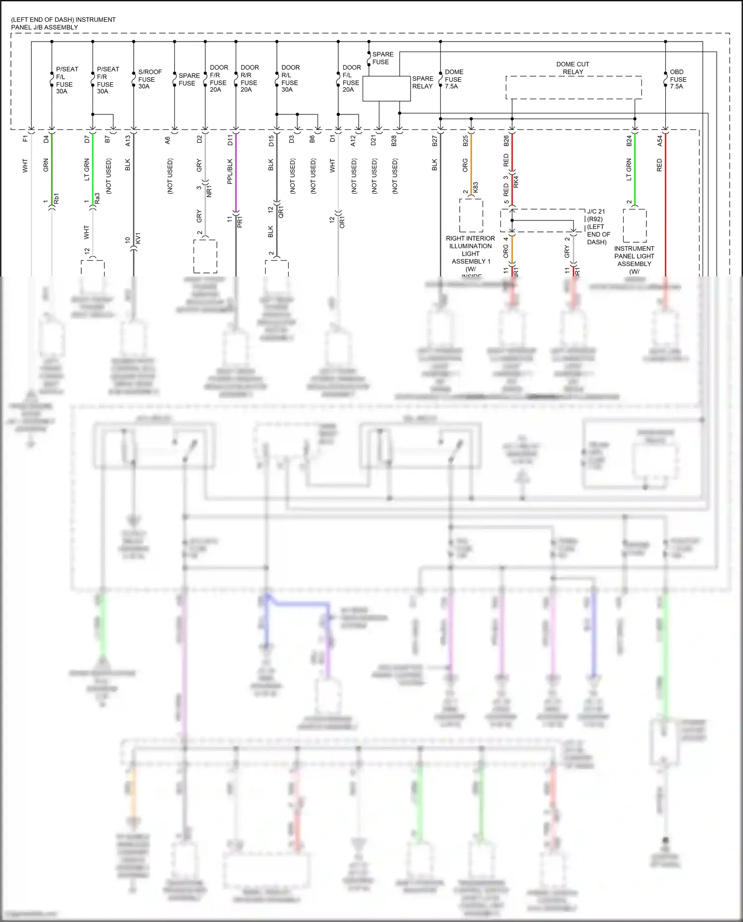 Wiring diagram shift position indicator for Toyota Camry XV70 (2017-2021) (7 of 20)