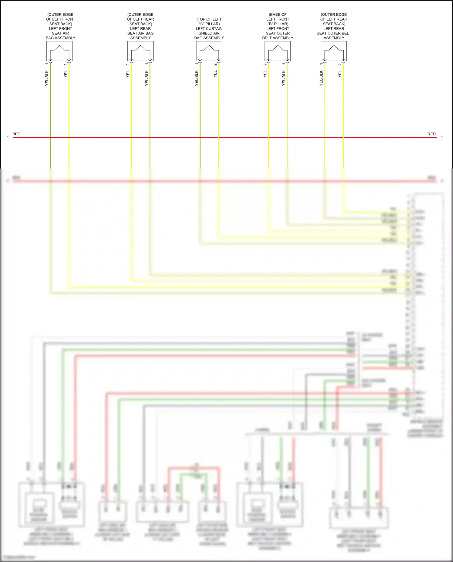 Wiring diagram slide position sensor for Toyota Camry XV70 (2017-2021) (1 of 1)