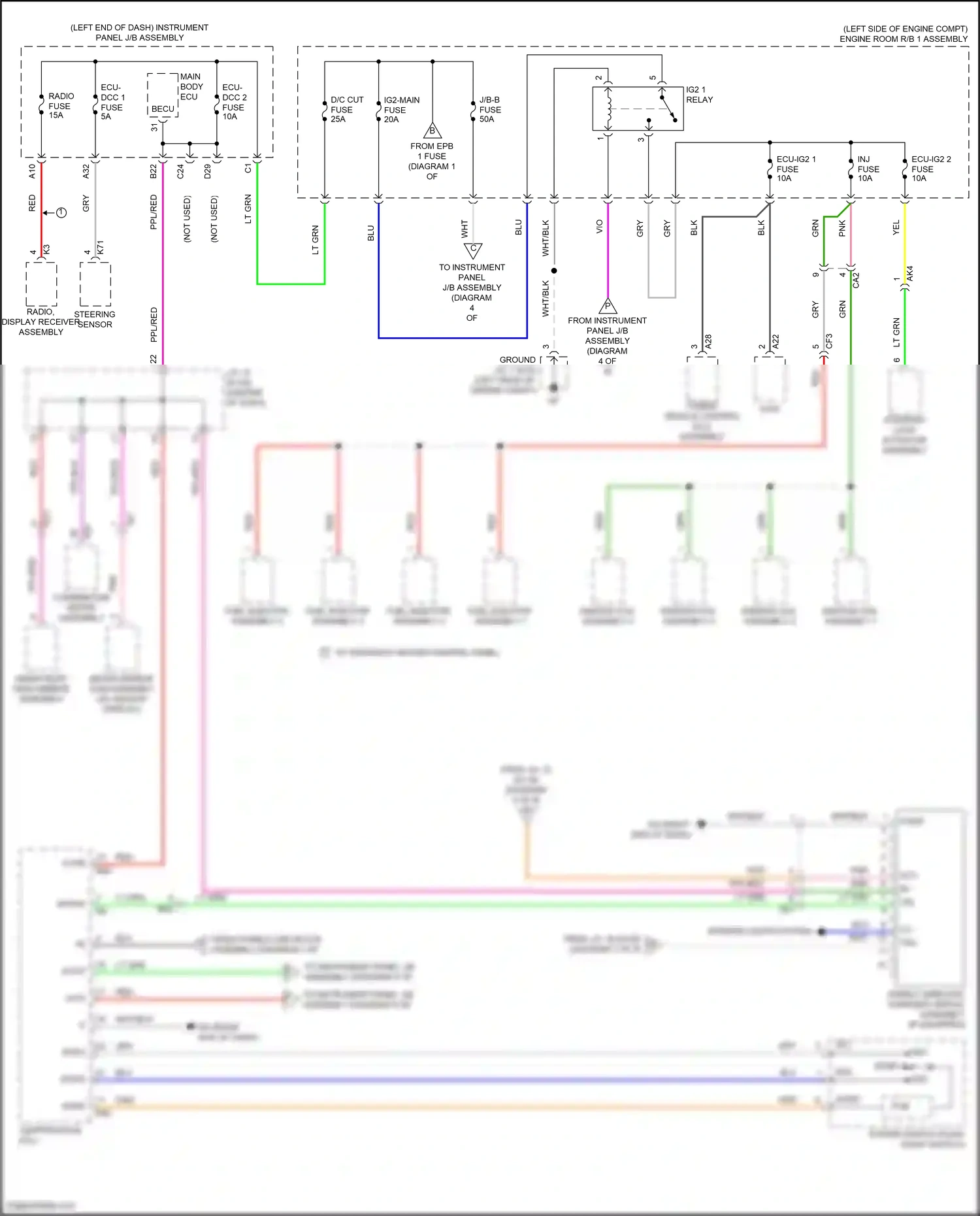 Wiring diagram steering sensor for Toyota Camry XV70 (2017-2021) (8 of 22)