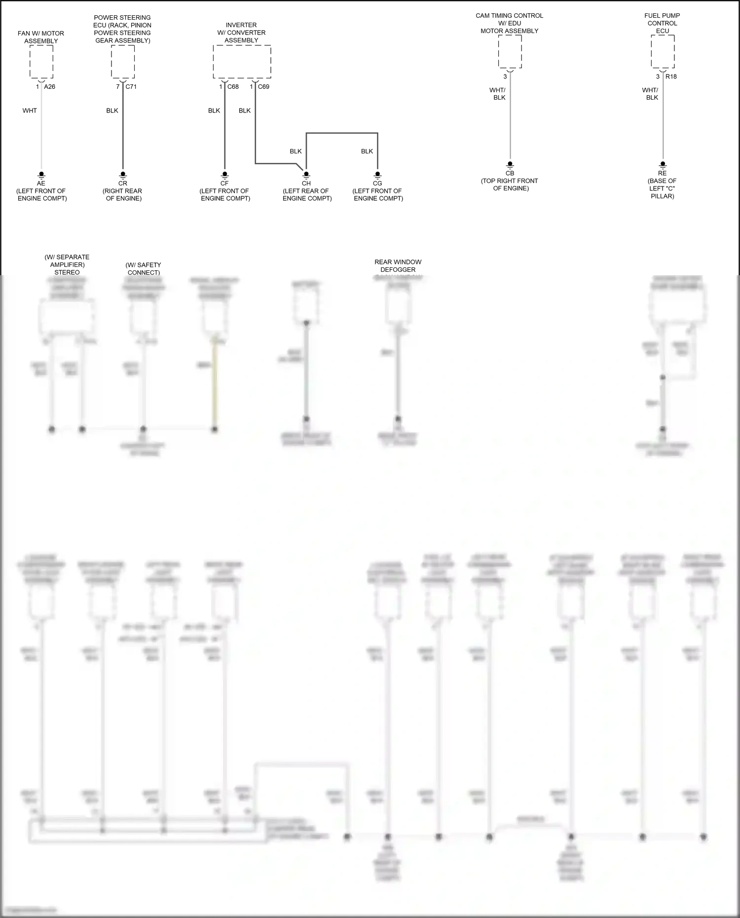 Wiring diagram stereo component amplifier assembly for Toyota Camry XV70 (2017-2021) (3 of 11)