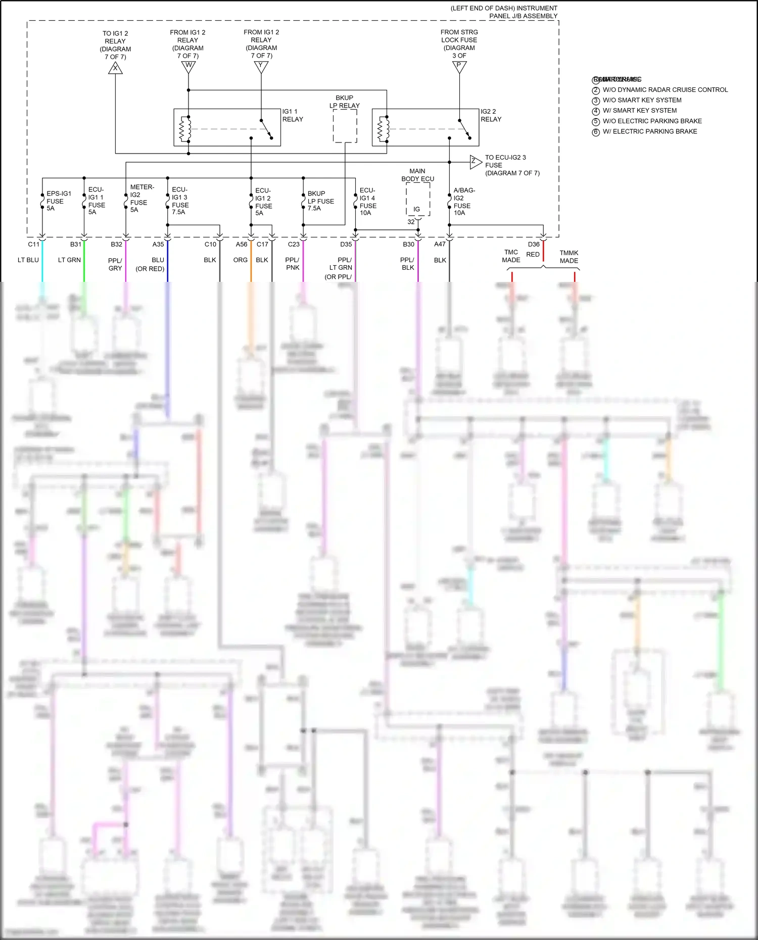 Wiring diagram television camera controller for Toyota Camry XV70 (2017-2021) (6 of 18)