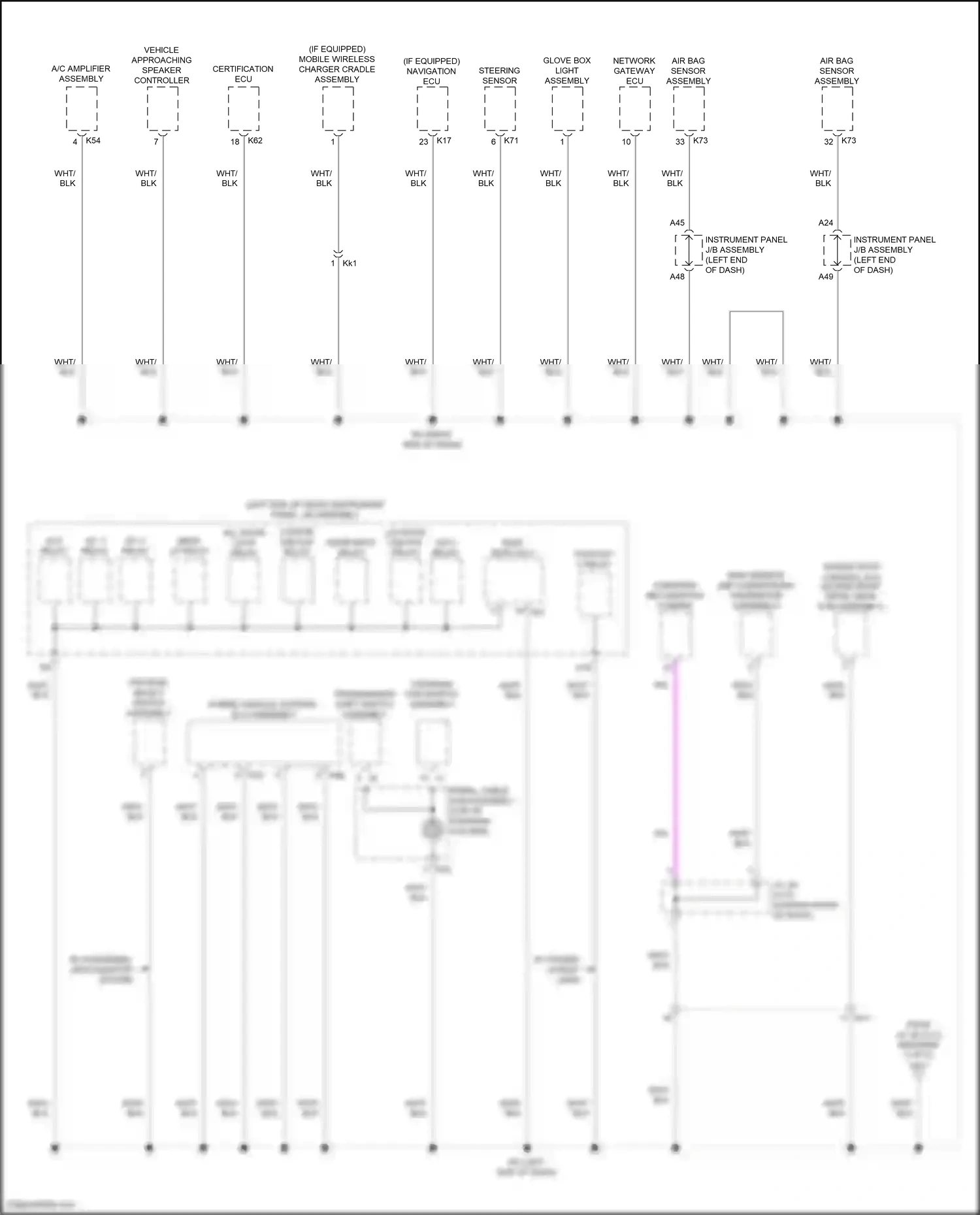 Wiring diagram vehicle approaching speaker controller for Toyota Camry XV70 (2017-2021) (2 of 5)
