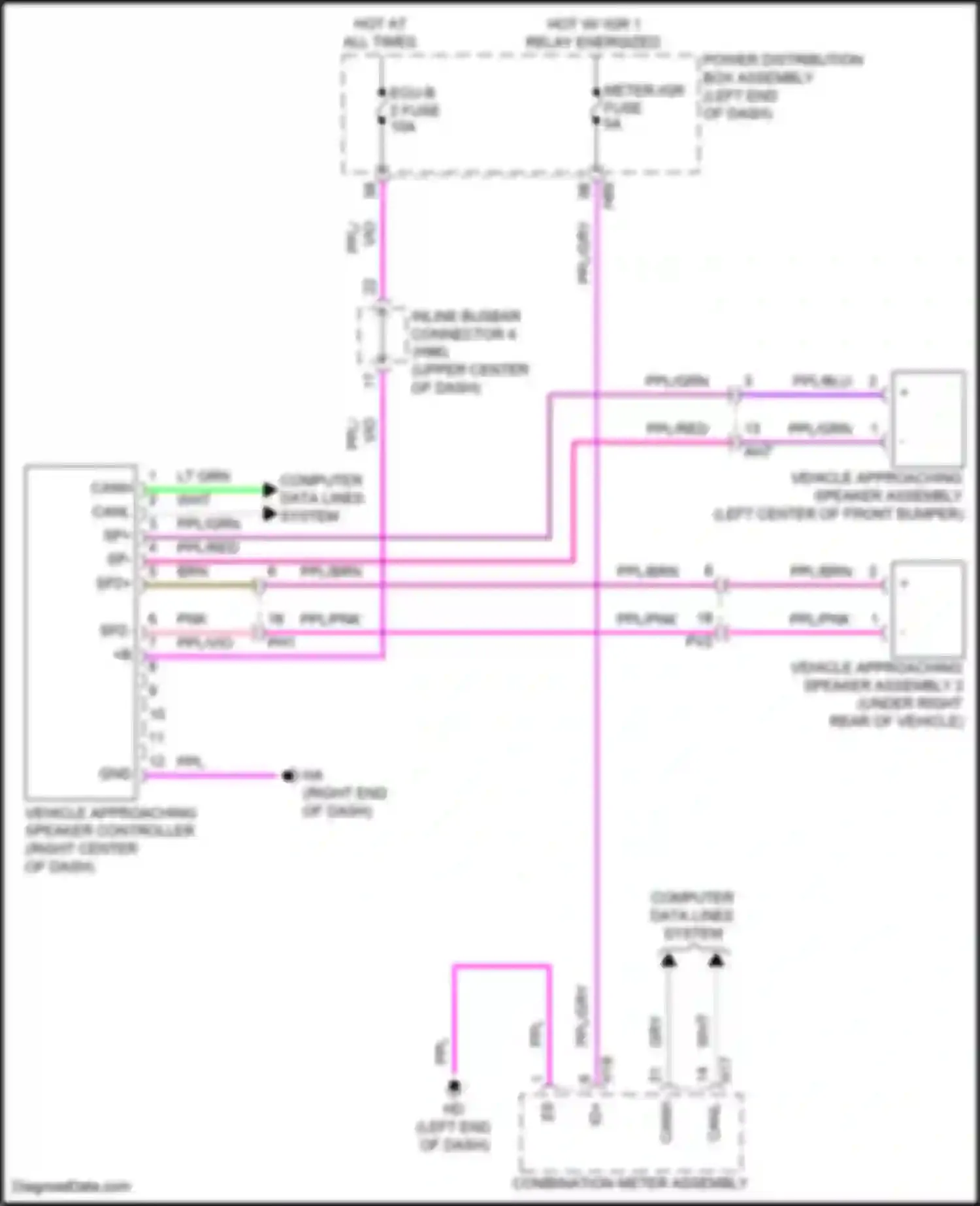 Camry Toyota XV80 (2024-2024): Acoustic vehicle altering system circuit