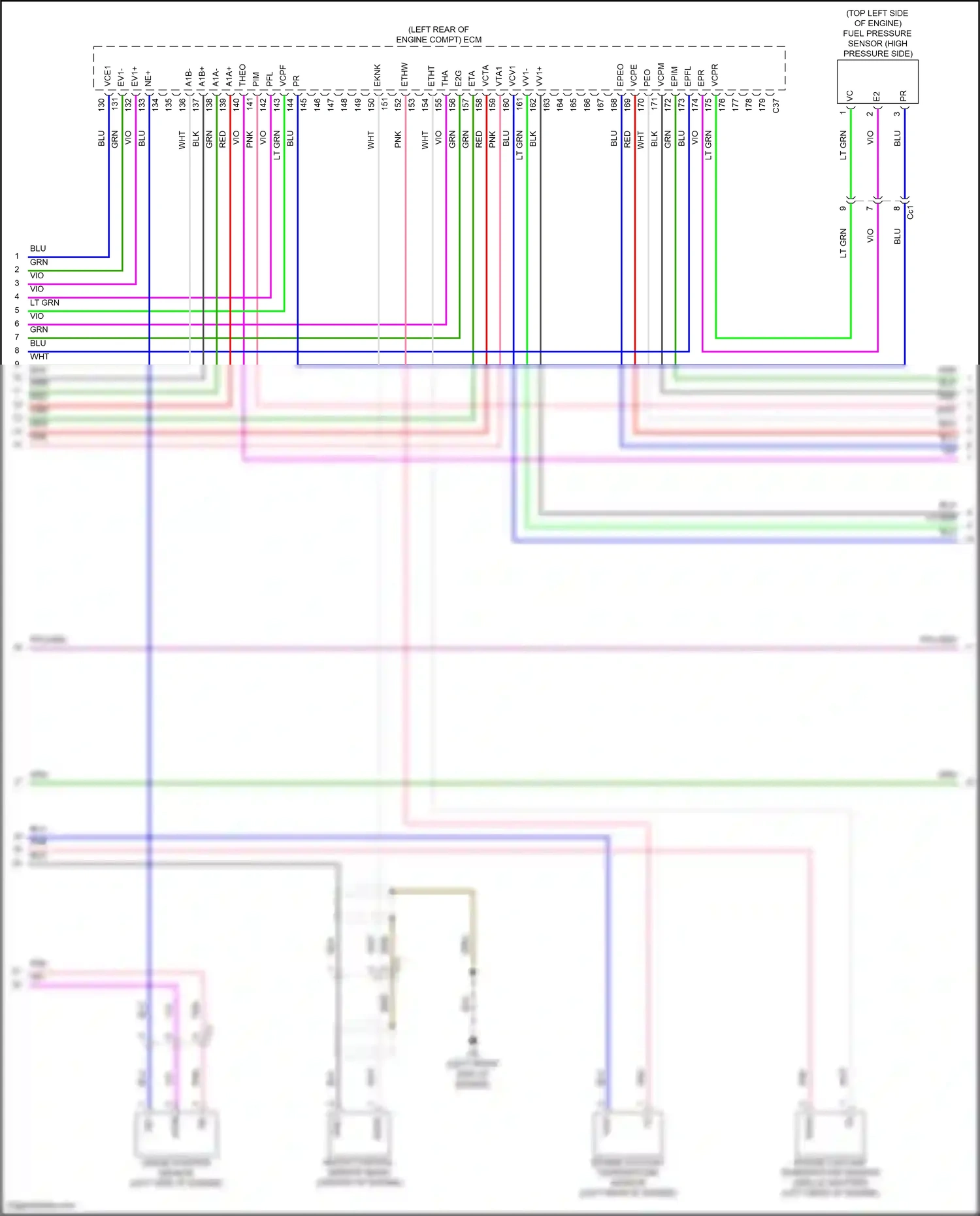 Wiring diagram engine coolant temperature sensor for Toyota Camry XV80 (2024-2024) (3 of 3)