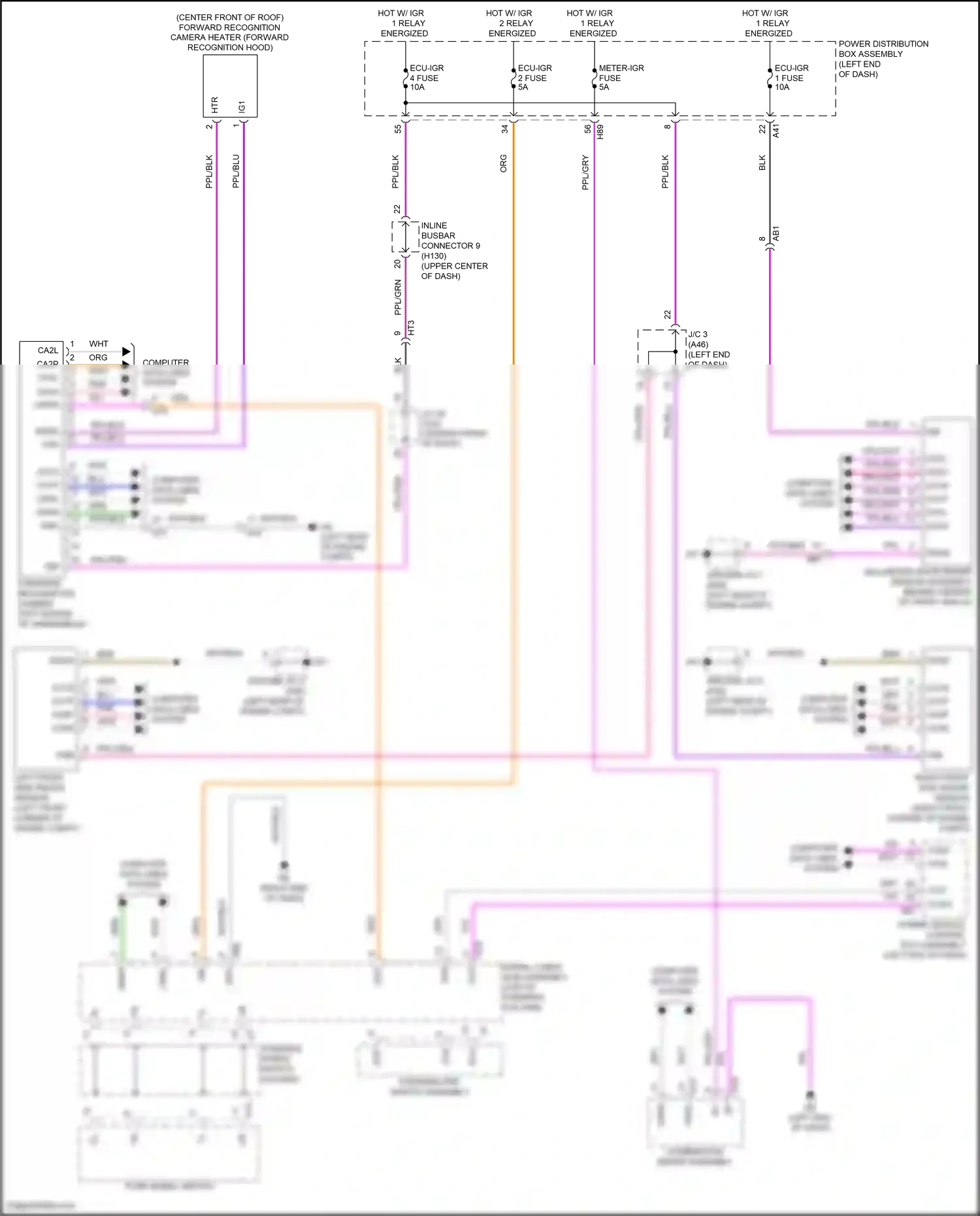 Wiring diagram left front side radar sensor for Toyota Camry XV80 (2024-2024) (4 of 5)