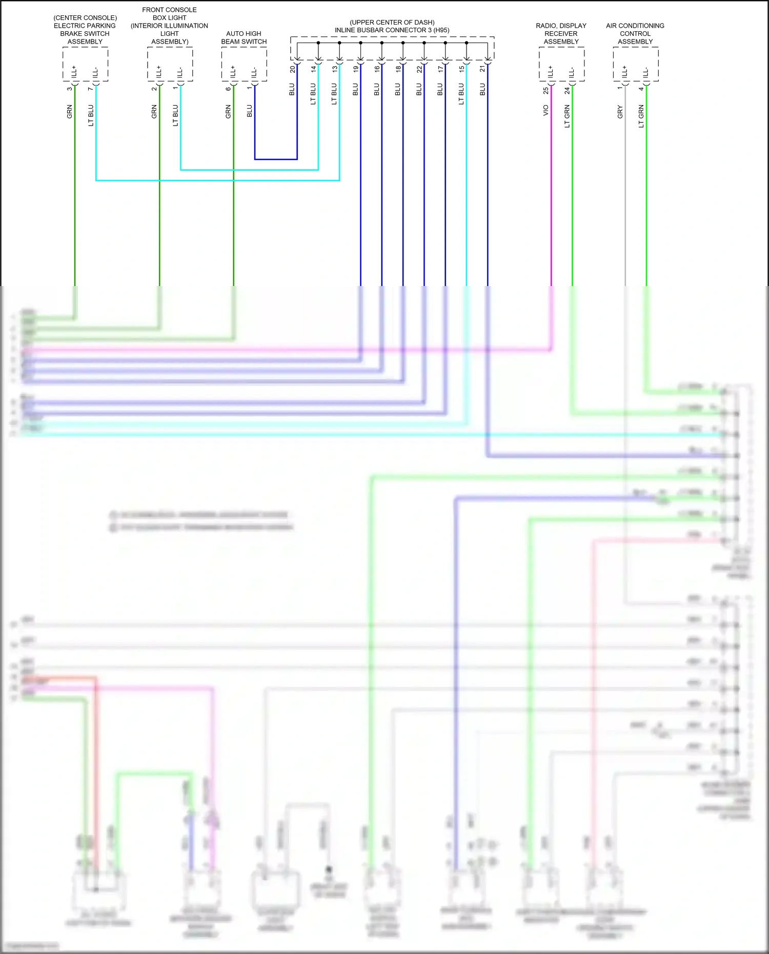 Wiring diagram multiplex network master switch assembly for Toyota Camry XV80 (2024-2024) (2 of 6)