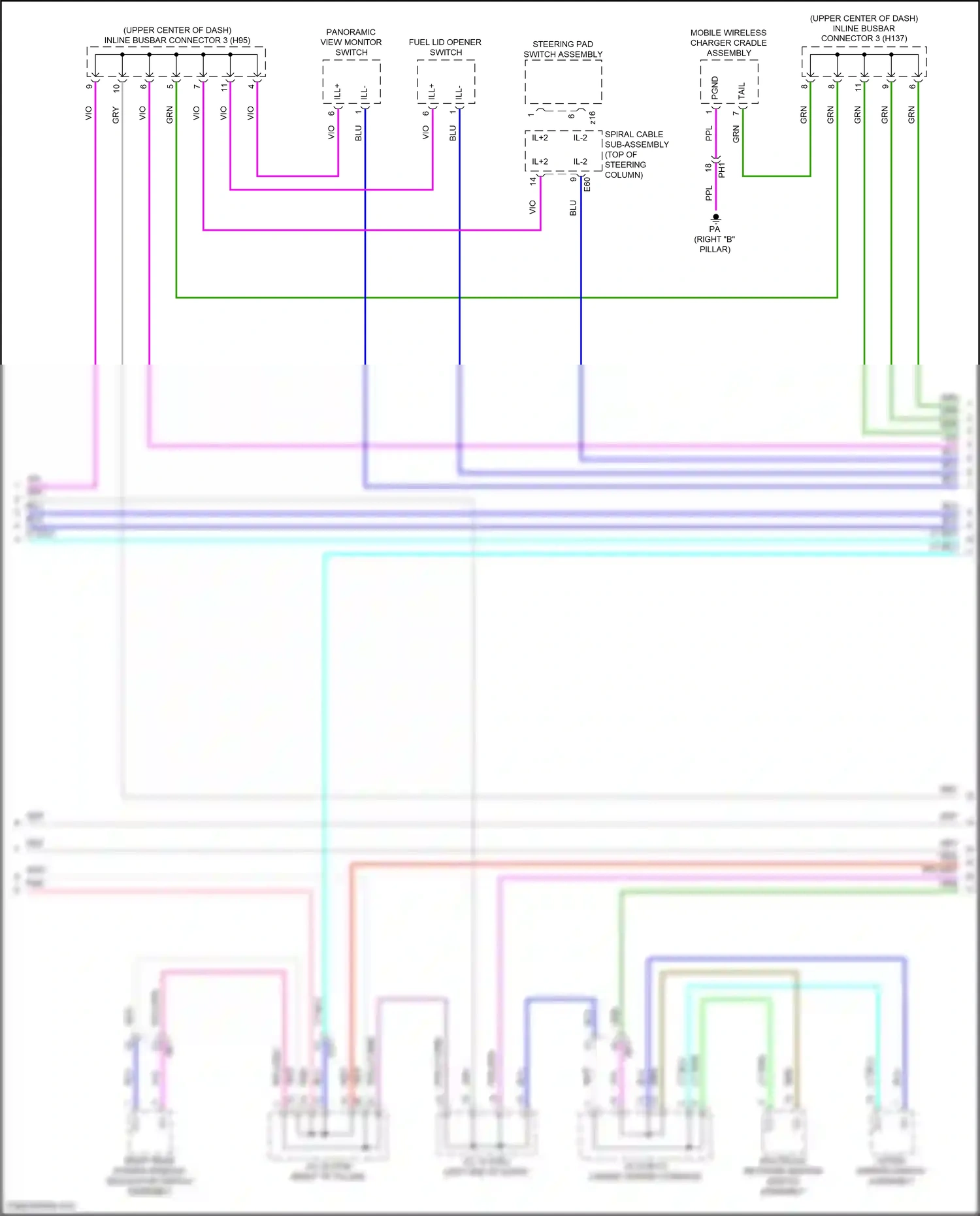 Wiring diagram multiplex network master switch assembly for Toyota Camry XV80 (2024-2024) (1 of 6)