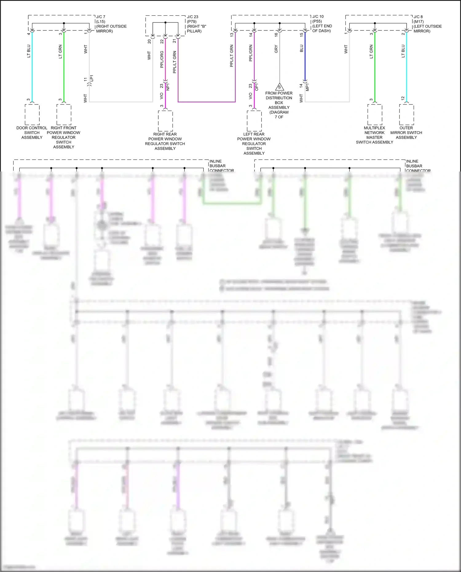 Wiring diagram multiplex network master switch assembly for Toyota Camry XV80 (2024-2024) (5 of 6)
