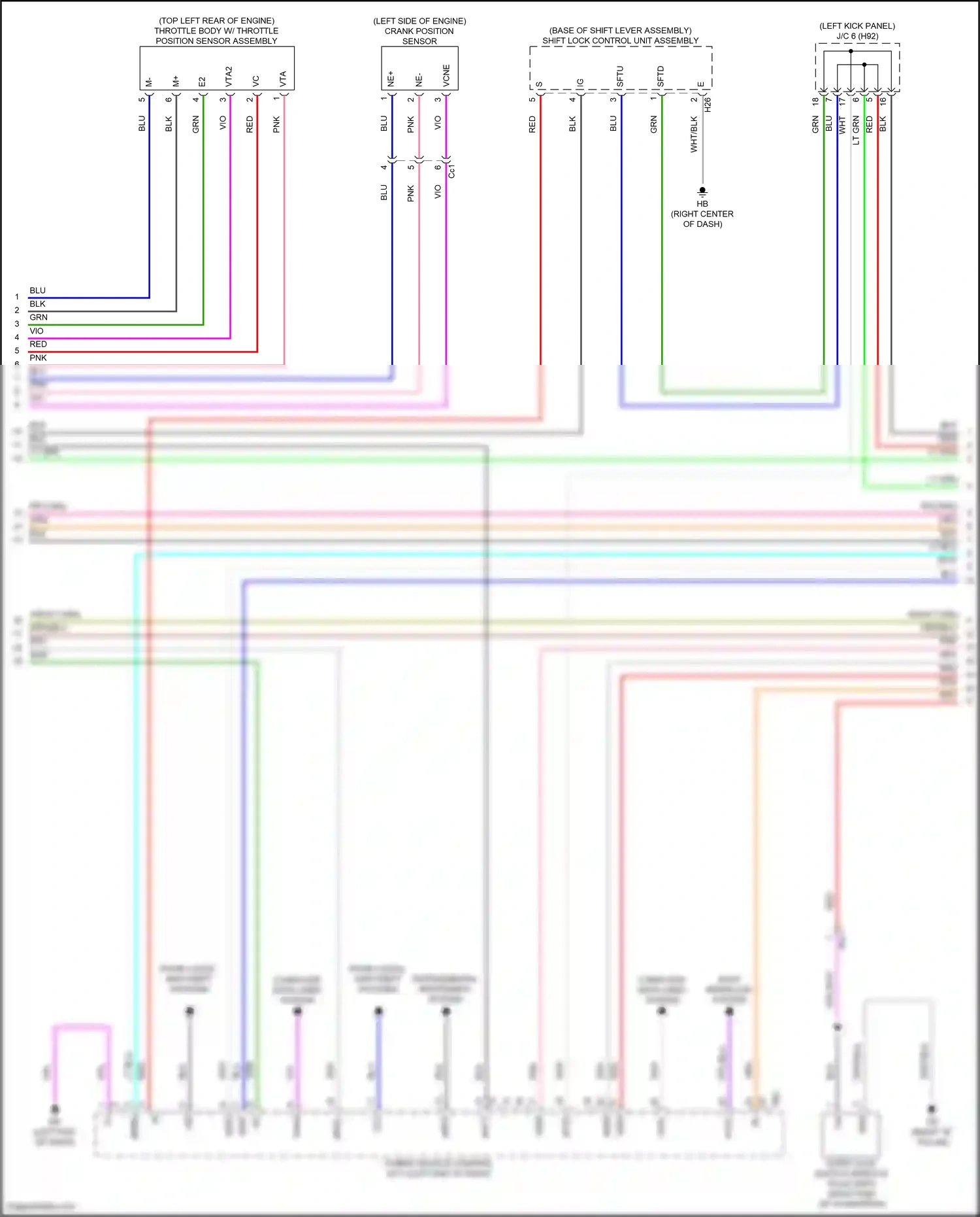 Wiring diagram shift interlock system for Toyota Camry XV80 (2024-2024) (1 of 1)