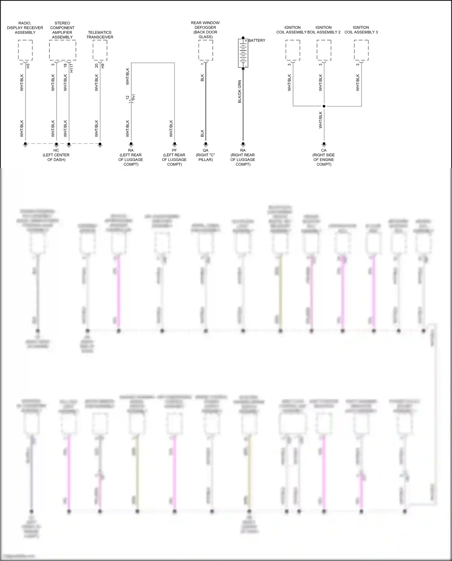 Wiring diagram shift lock control unit assembly for Toyota Camry XV80 (2024-2024) (2 of 7)