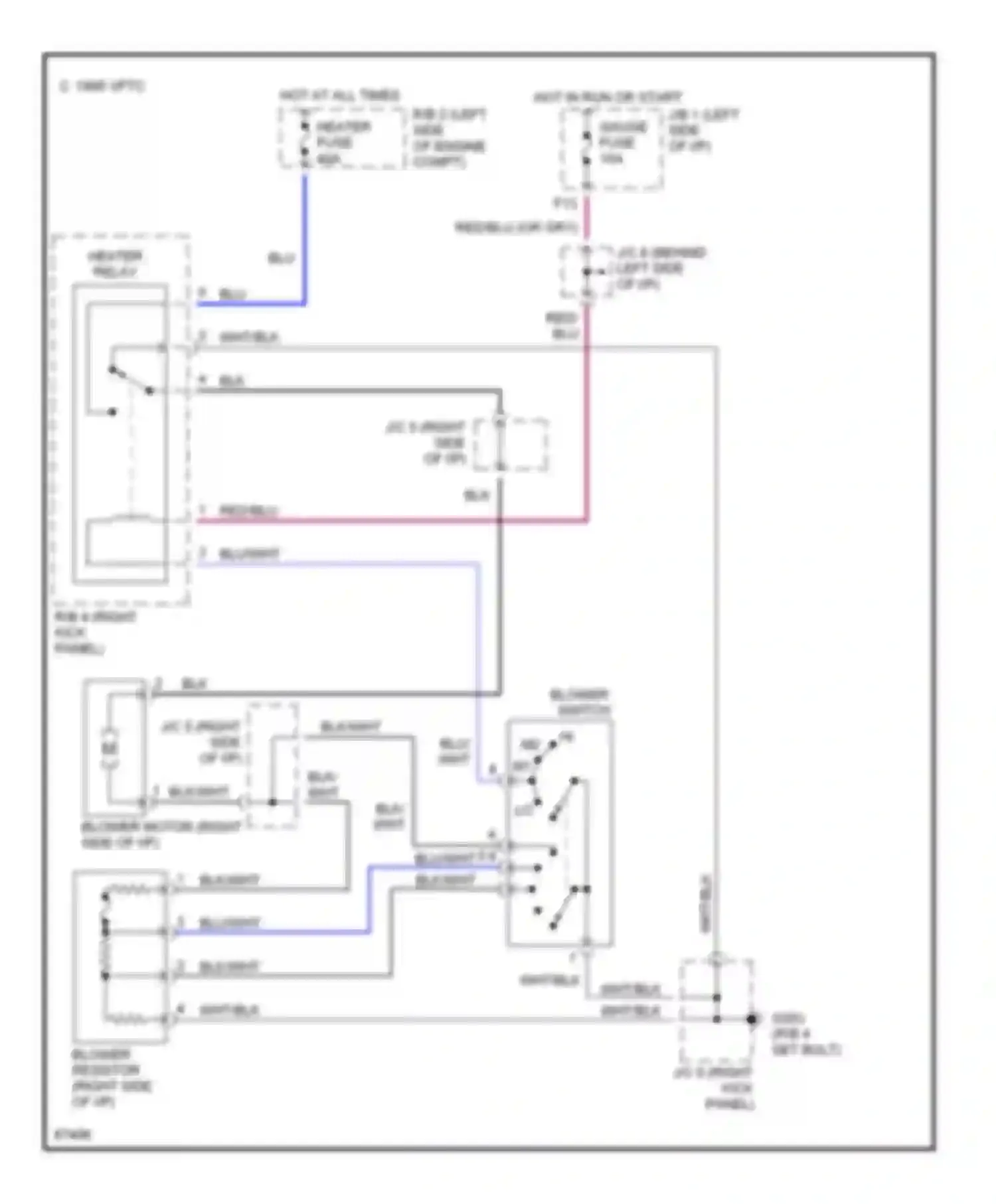 Celica Toyota T200 facelift (1995-1999): Heater circuit