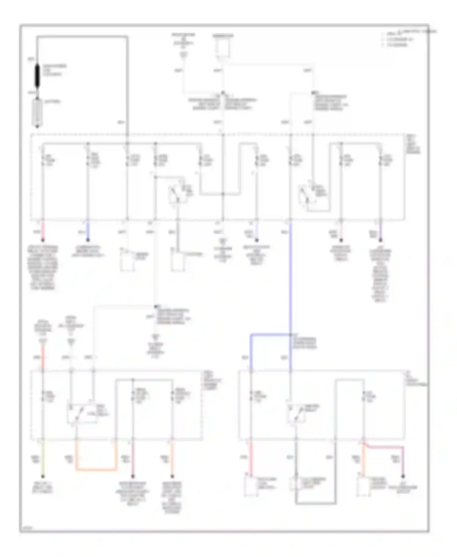 Celica Toyota T200 facelift (1995-1999): Power distribution circuit (1 of 3)