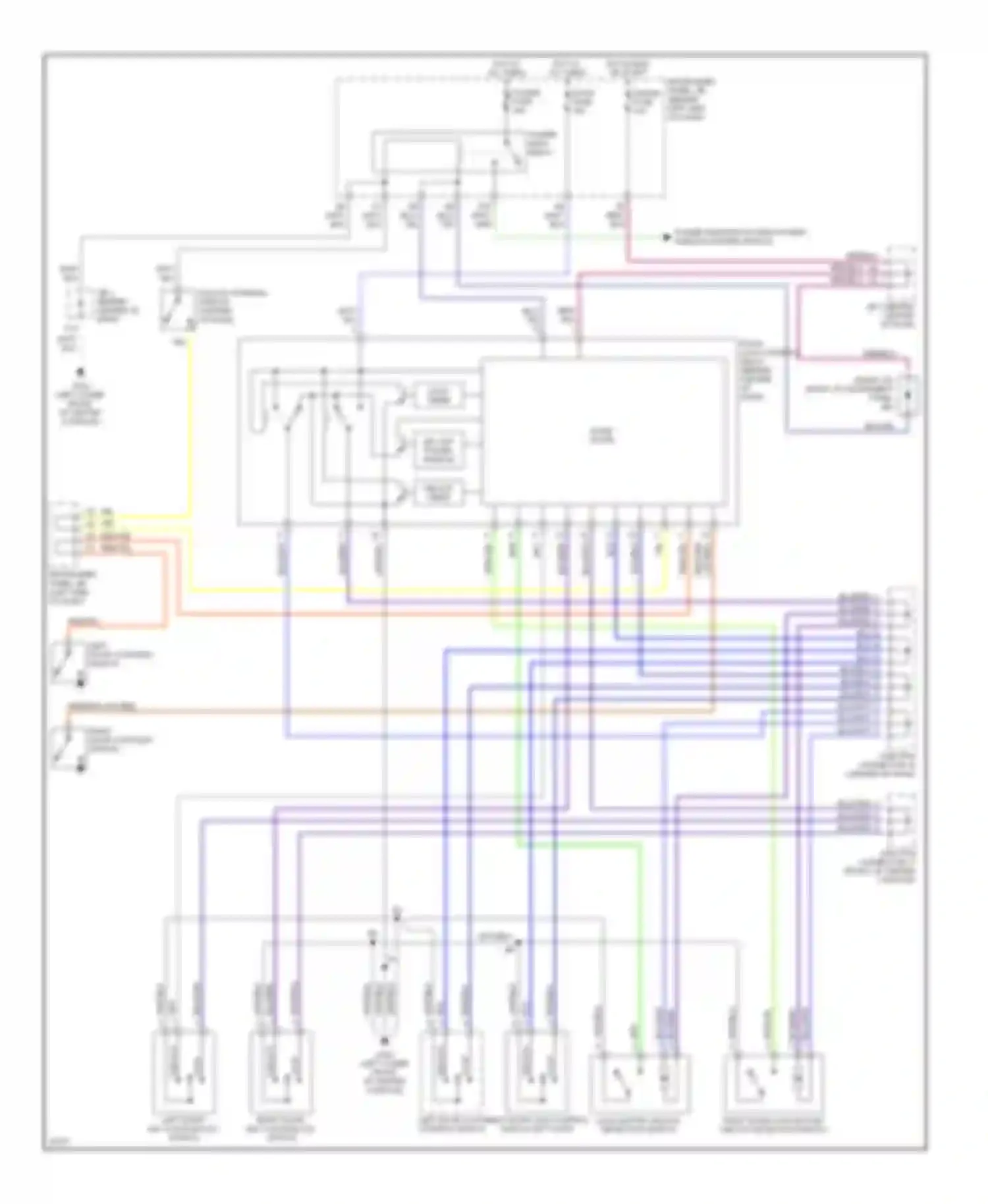 Celica Toyota T200 facelift (1995-1999): Power door lock circuit