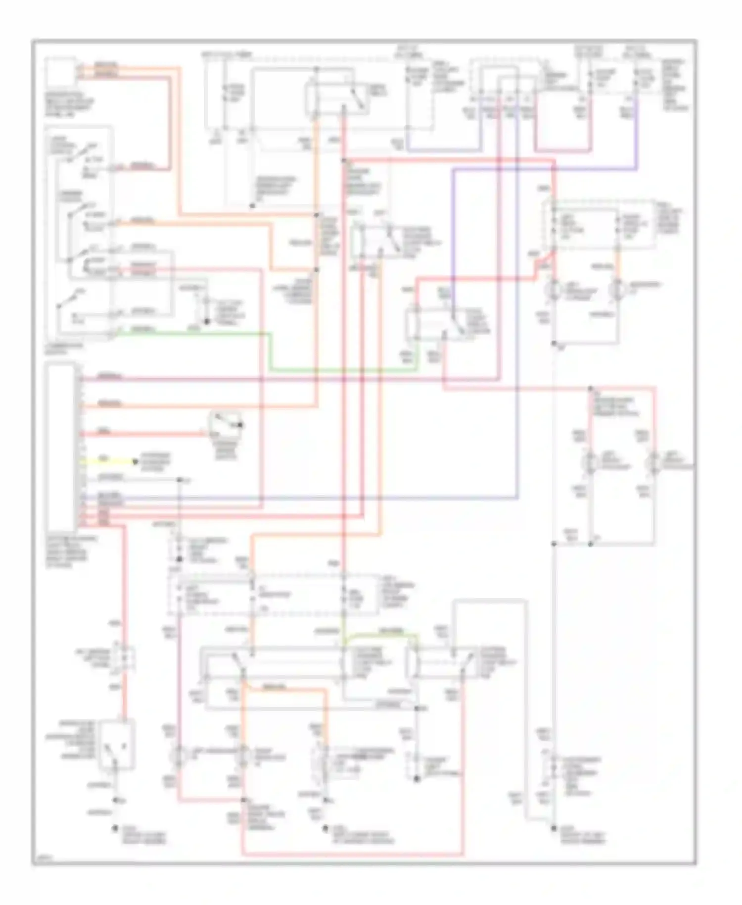 Wiring diagram combination switch for Toyota Celica T200 facelift (1995-1999) (2 of 4)