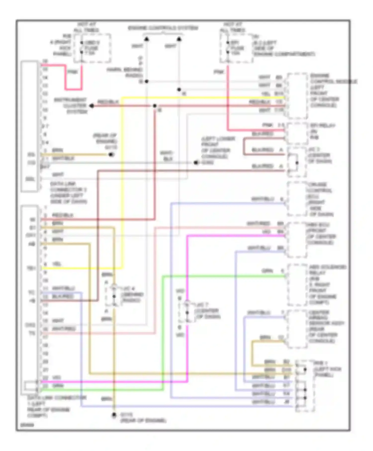 Wiring diagram engine controls system for Toyota Celica T200 facelift (1995-1999) (1 of 2)
