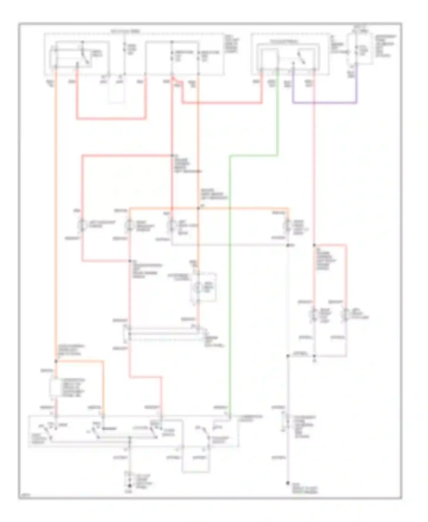 Wiring diagram lo flash dimmer switch for Toyota Celica T200 facelift (1995-1999) (1 of 1)