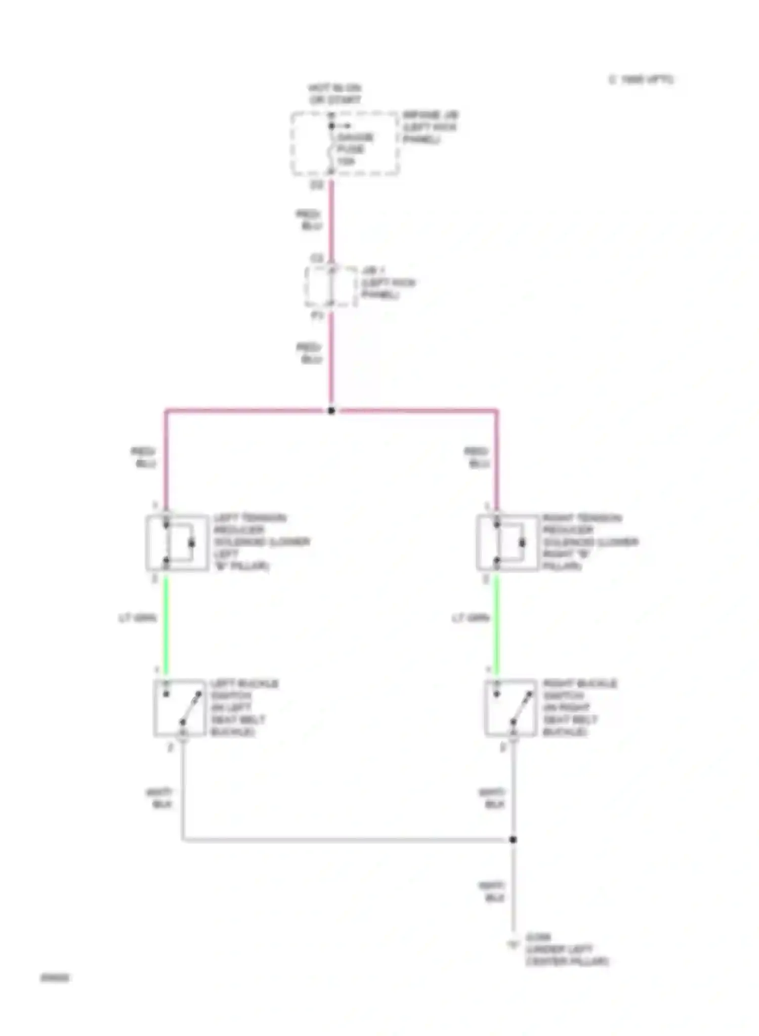 Celica Toyota T200 (1993-1995): Electric tension reducer circuit