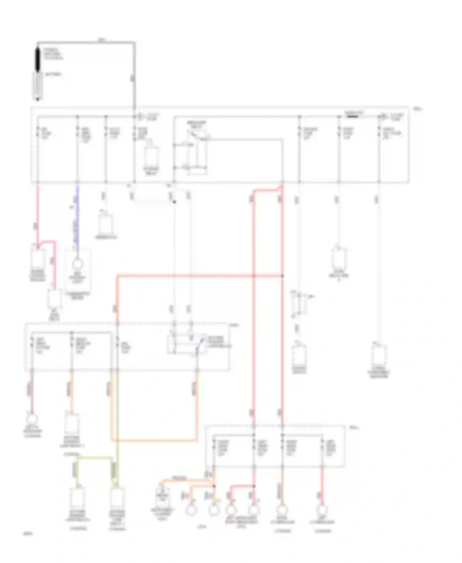 Celica Toyota T200 (1993-1995): Power distribution circuit (1 of 4)