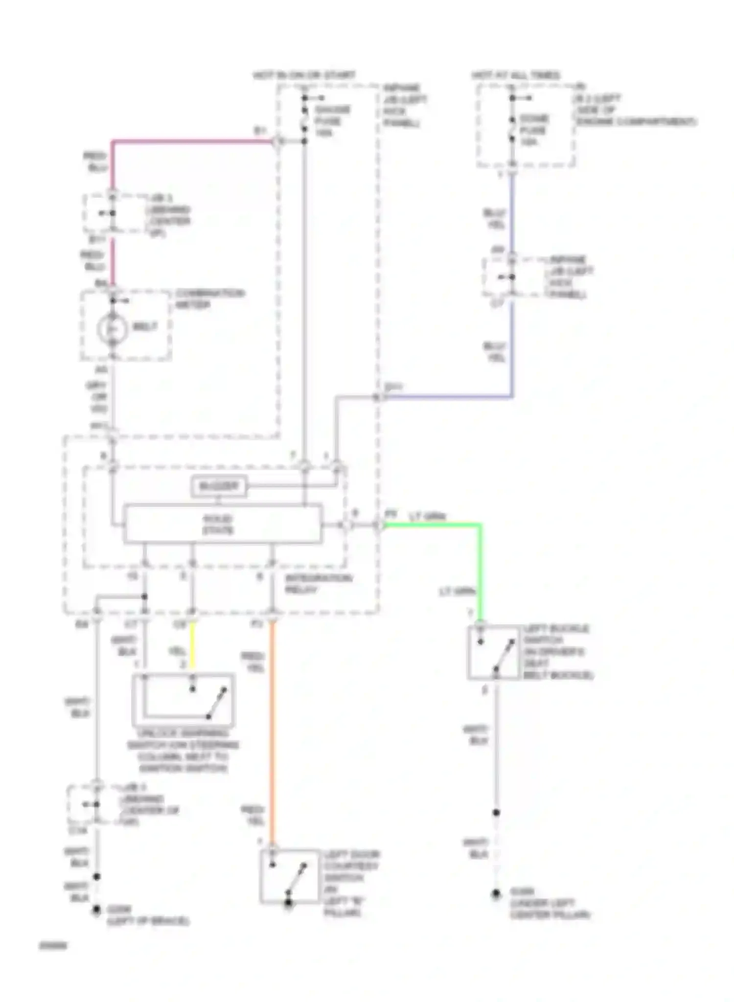 Celica Toyota T200 (1993-1995): Warning system circuits