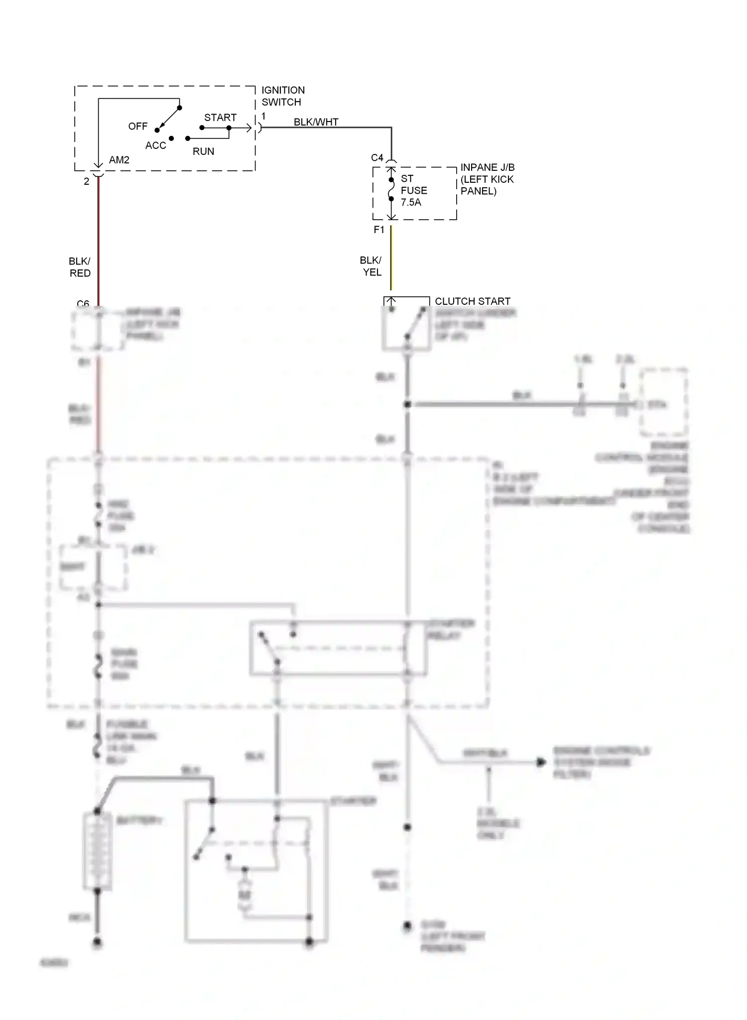 Toyota Celica T200 (1993-1995) engine control module (engine ecu) (under front end of center console) wiring diagram  (1 of 1)