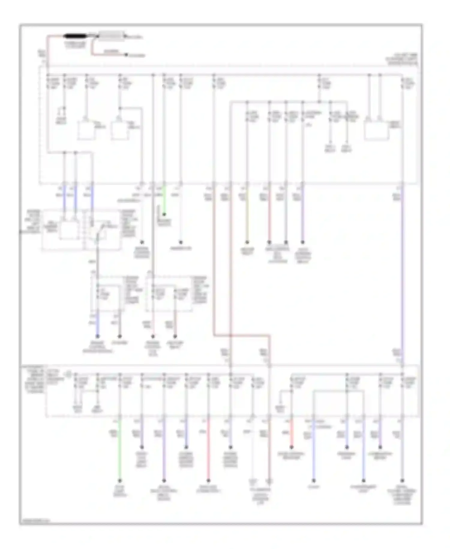 Celica Toyota T230 facelift (2002-2006): Power distribution circuit (1 of 2)