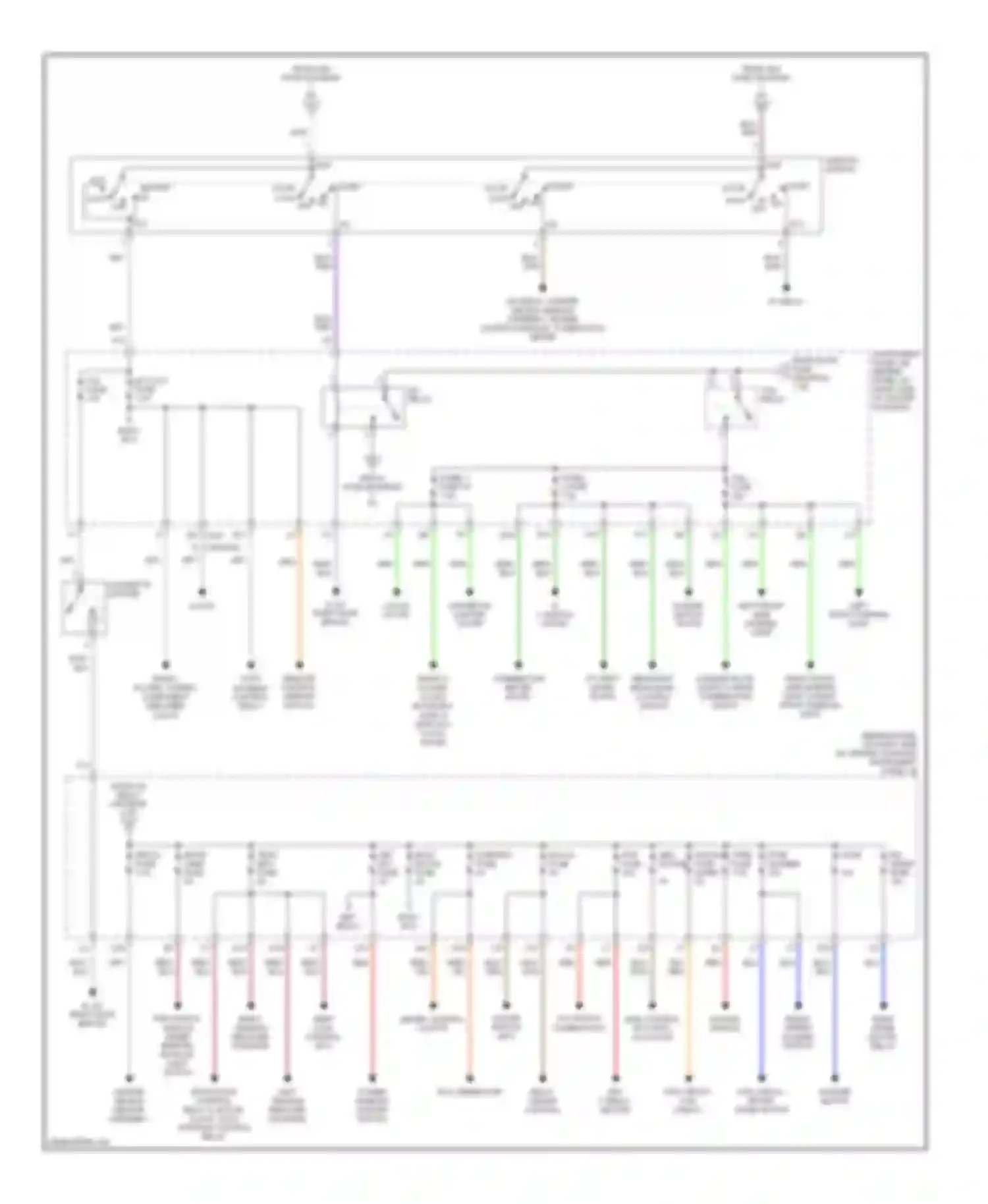 Celica Toyota T230 facelift (2002-2006): Power distribution circuit (2 of 2)