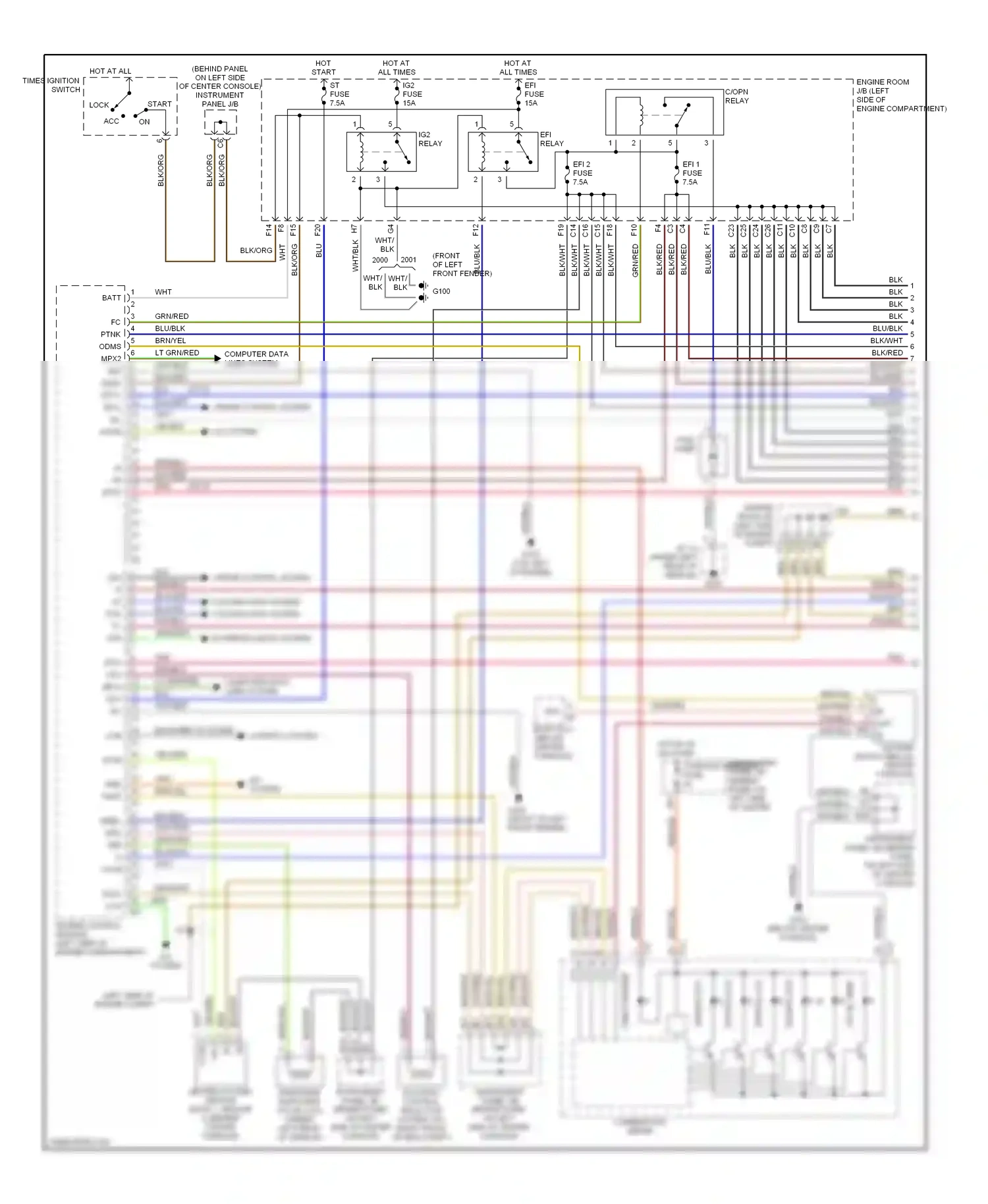 Toyota Celica T230 (1999-2002) computer data lines system wiring diagram  (1 of 1)