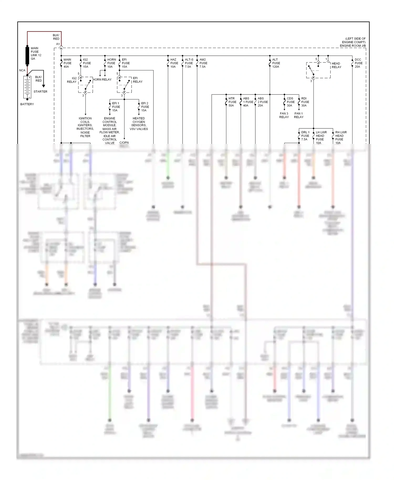 Toyota Celica T230 (1999-2002) engine control module wiring diagram  (2 of 3)