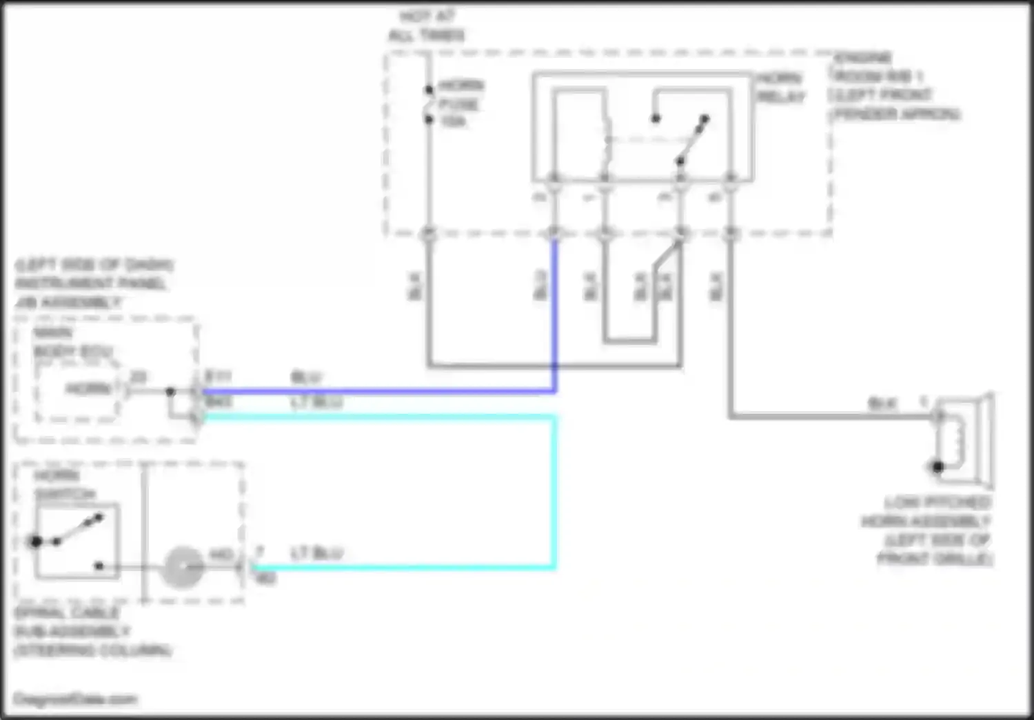 Corolla Cross Toyota I (2020-2024): Horn circuit