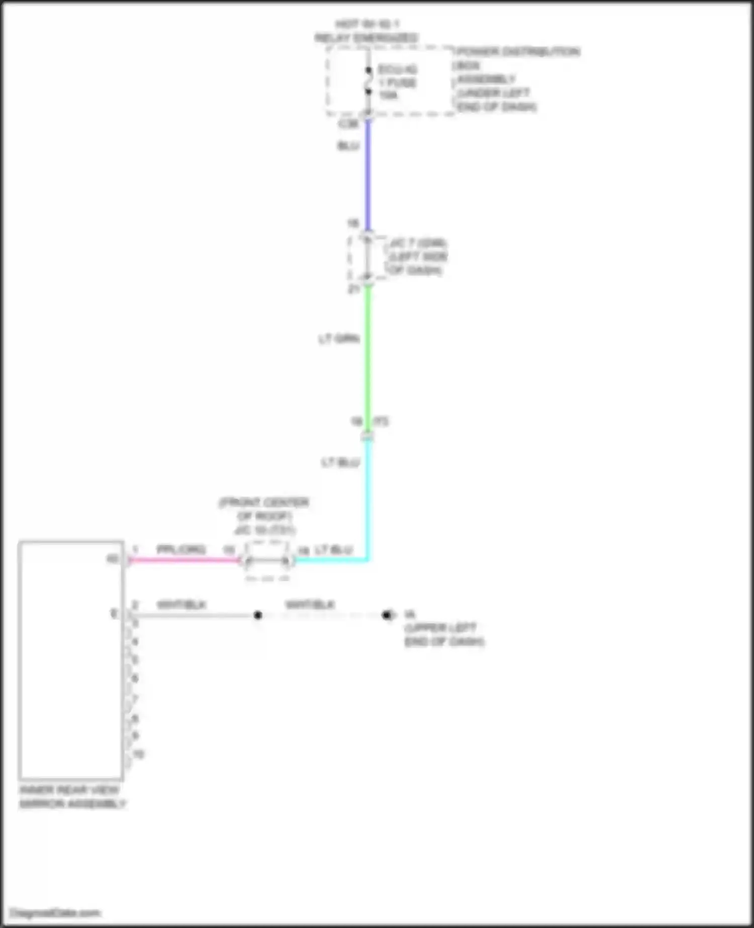 Corolla Cross Toyota I (2020-2024): Electrochromic mirror circuit