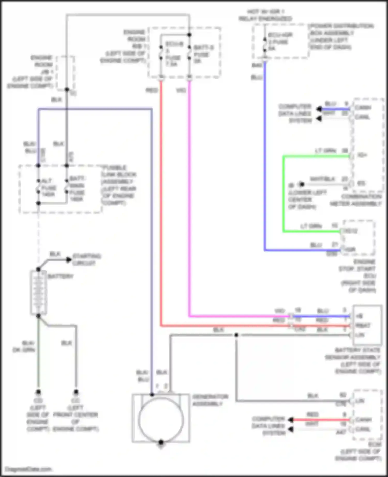 Corolla Cross Toyota I (2020-2024): Charging circuit