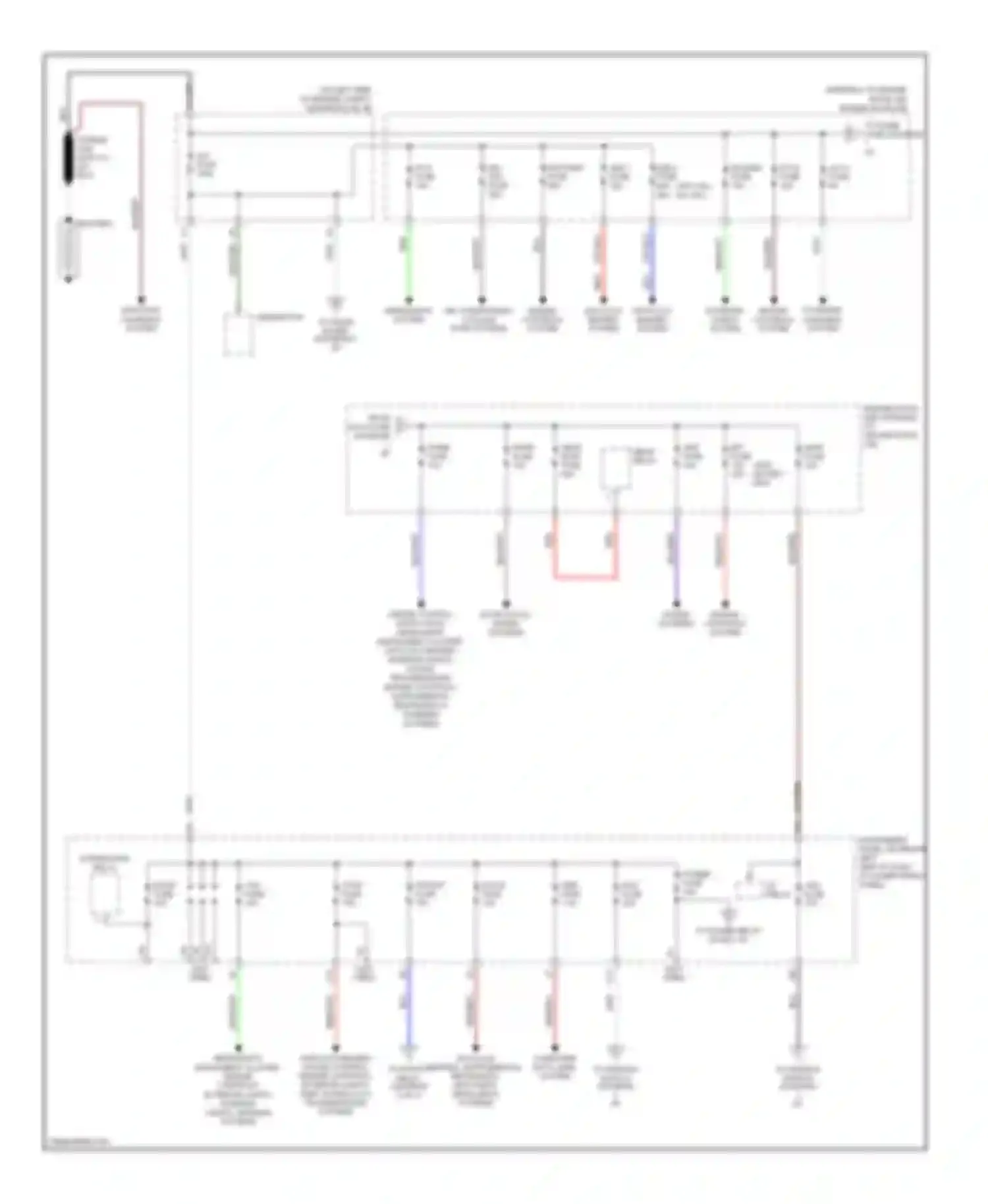 Corolla Toyota IX facelift (2003-2007): Power distribution circuit (1 of 2)