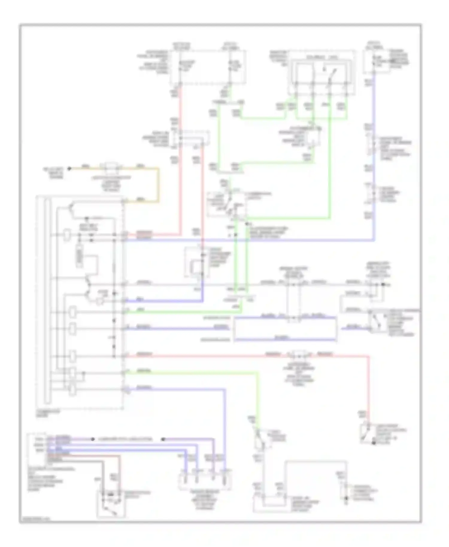 Corolla Toyota IX facelift (2003-2007): Warning systems circuit