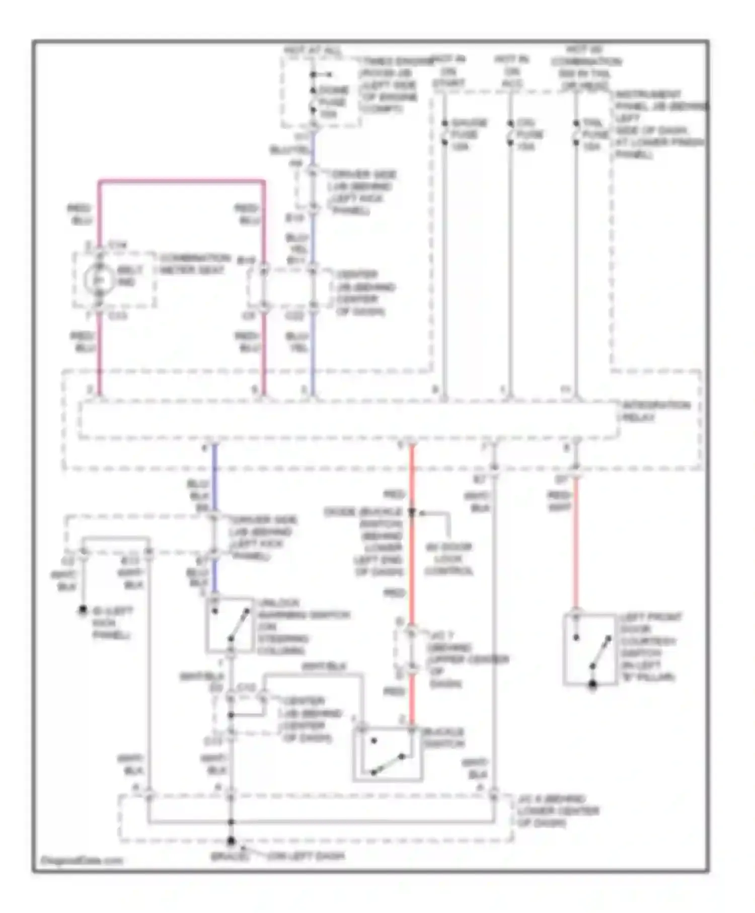 Corolla Toyota IX (2000-2004): Warning system circuits