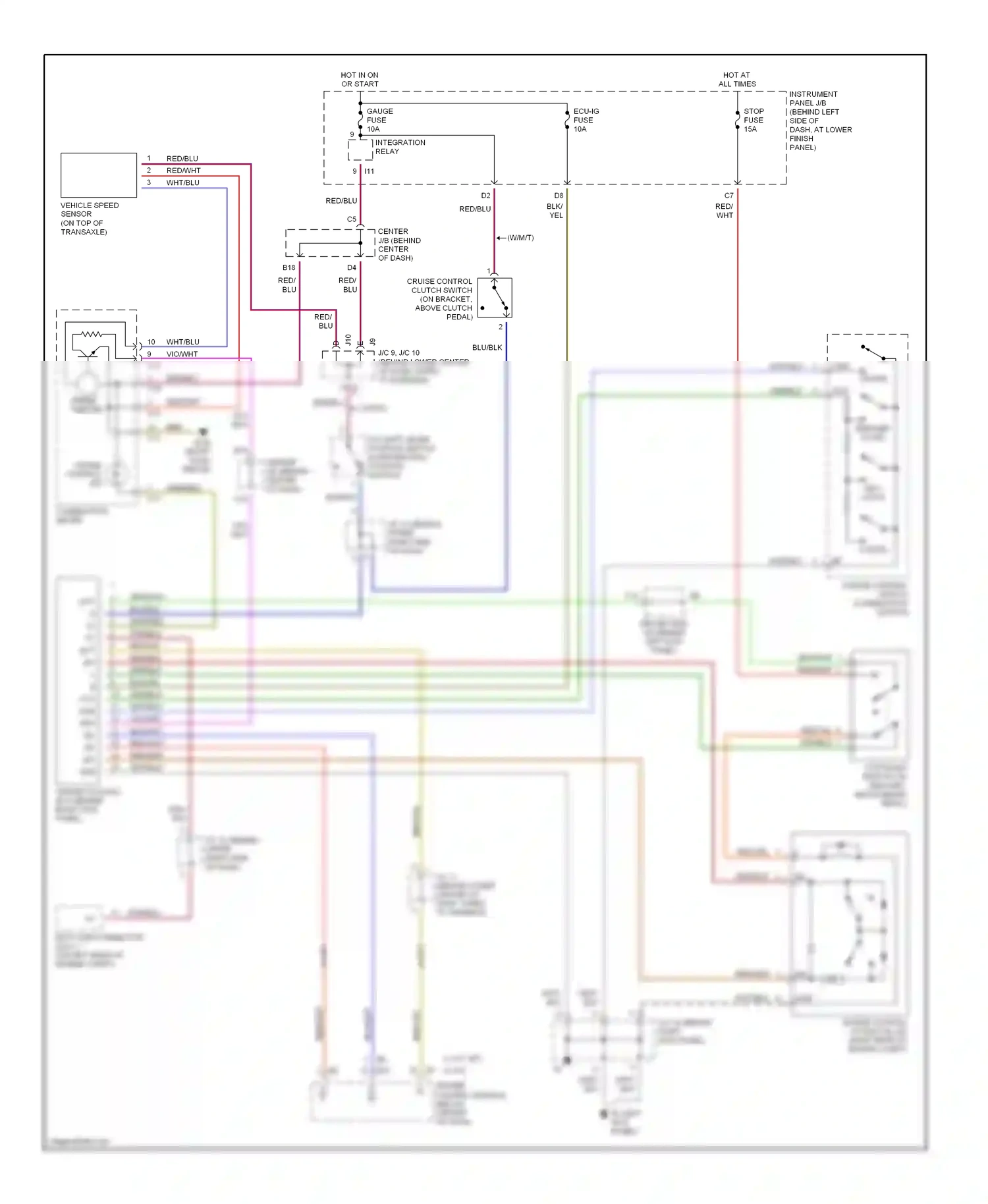 Toyota Corolla IX (2000-2004) cms wiring diagram  (1 of 1)
