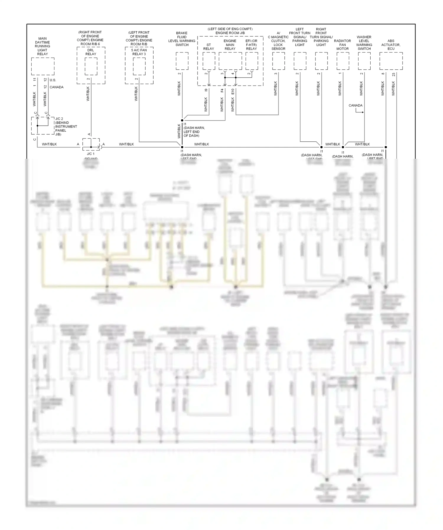 Toyota Corolla IX (2000-2004) engine control module wiring diagram  (1 of 4)
