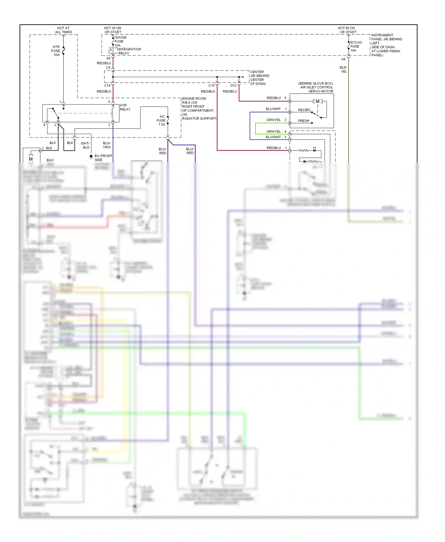 Toyota Corolla IX (2000-2004) engine control module wiring diagram  (2 of 4)