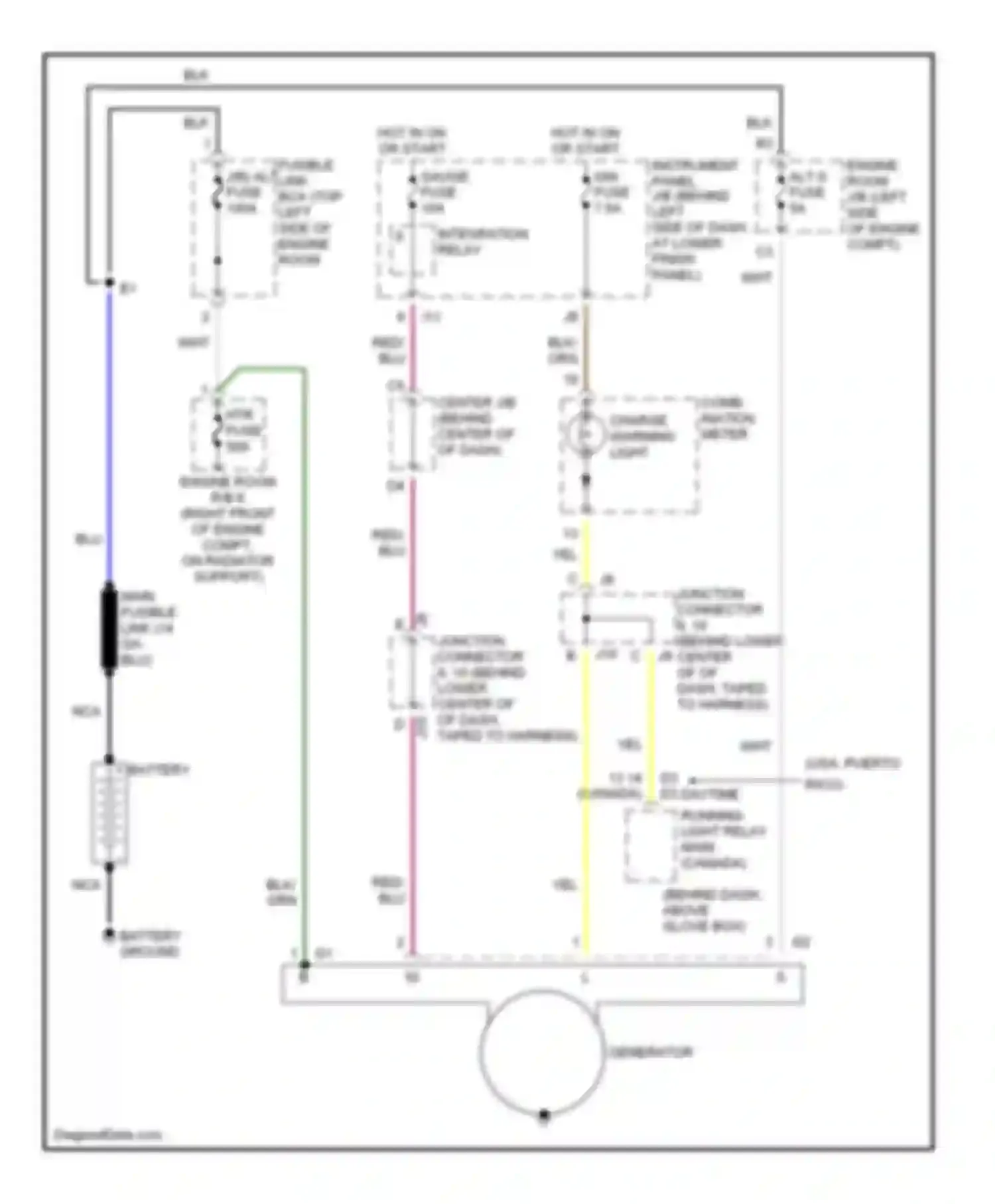 Wiring diagram comb- ination meter for Toyota Corolla VII (1991-2002) (1 of 1)