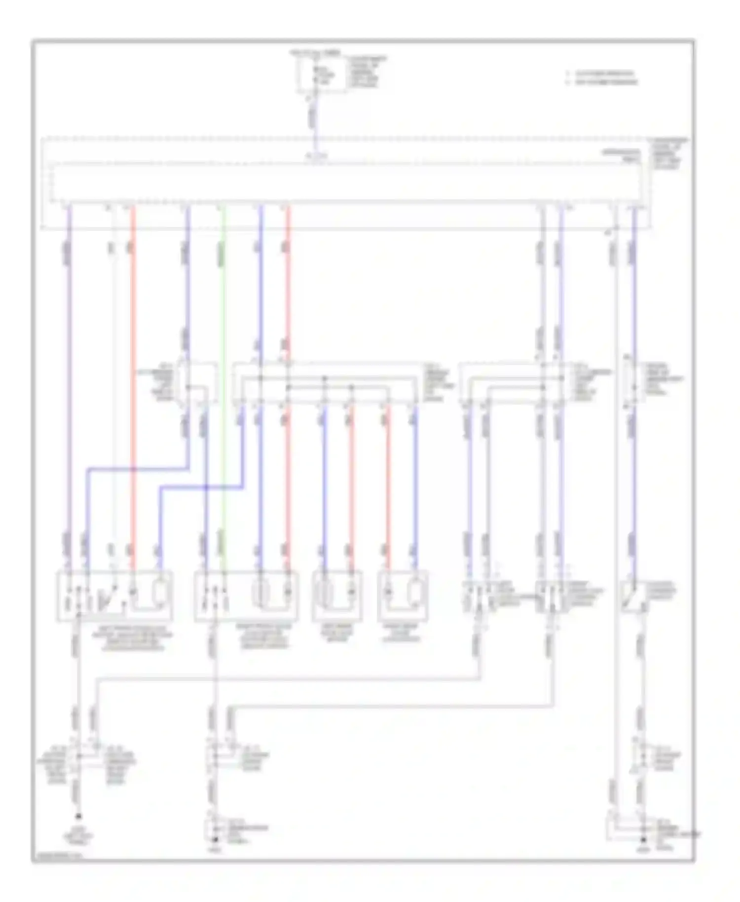 Wiring diagram w/ power windows w/o power windows for Toyota Corolla VII (1991-2002) (1 of 2)